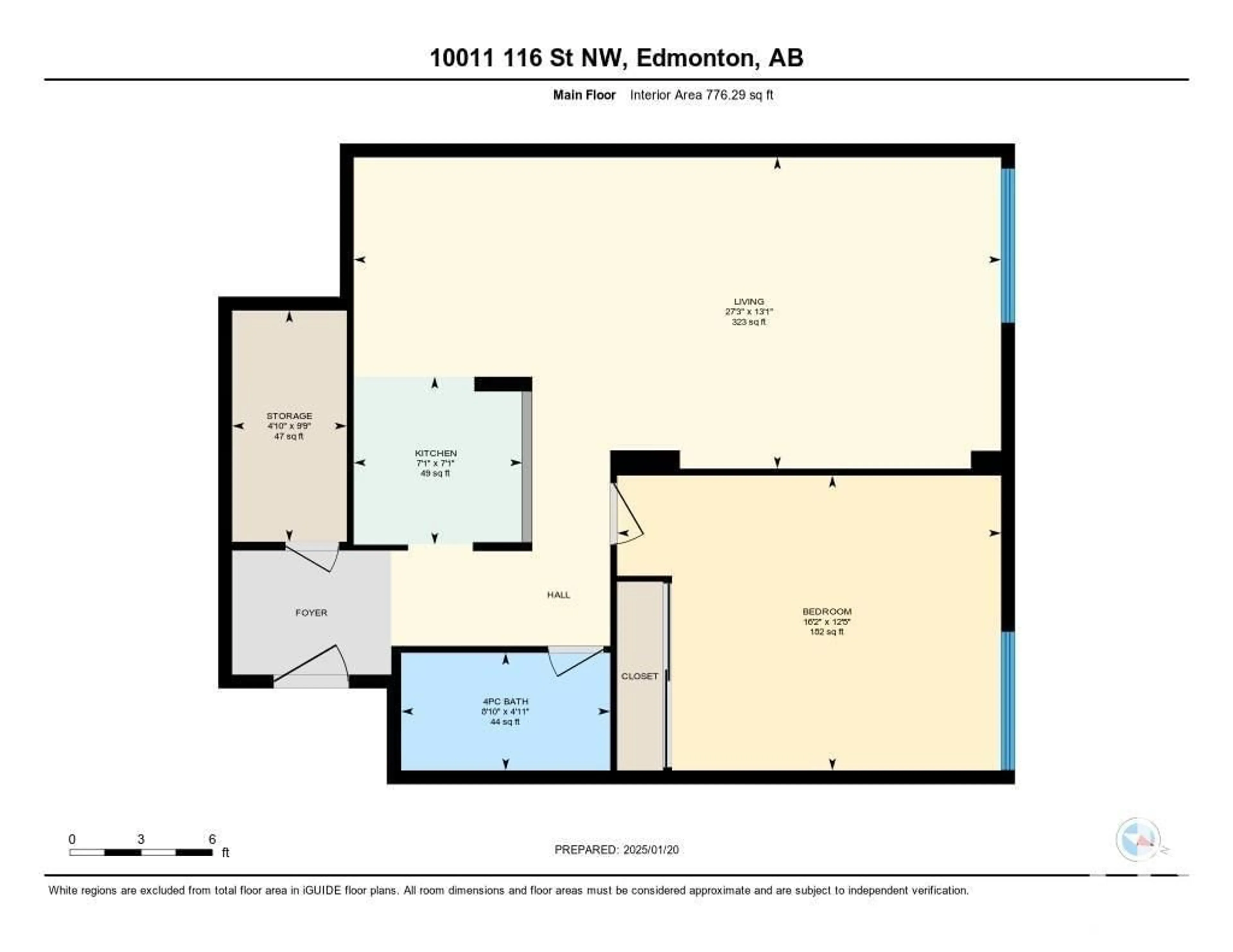 Floor plan for #1601 10011 116 ST NW, Edmonton Alberta T5K1V4