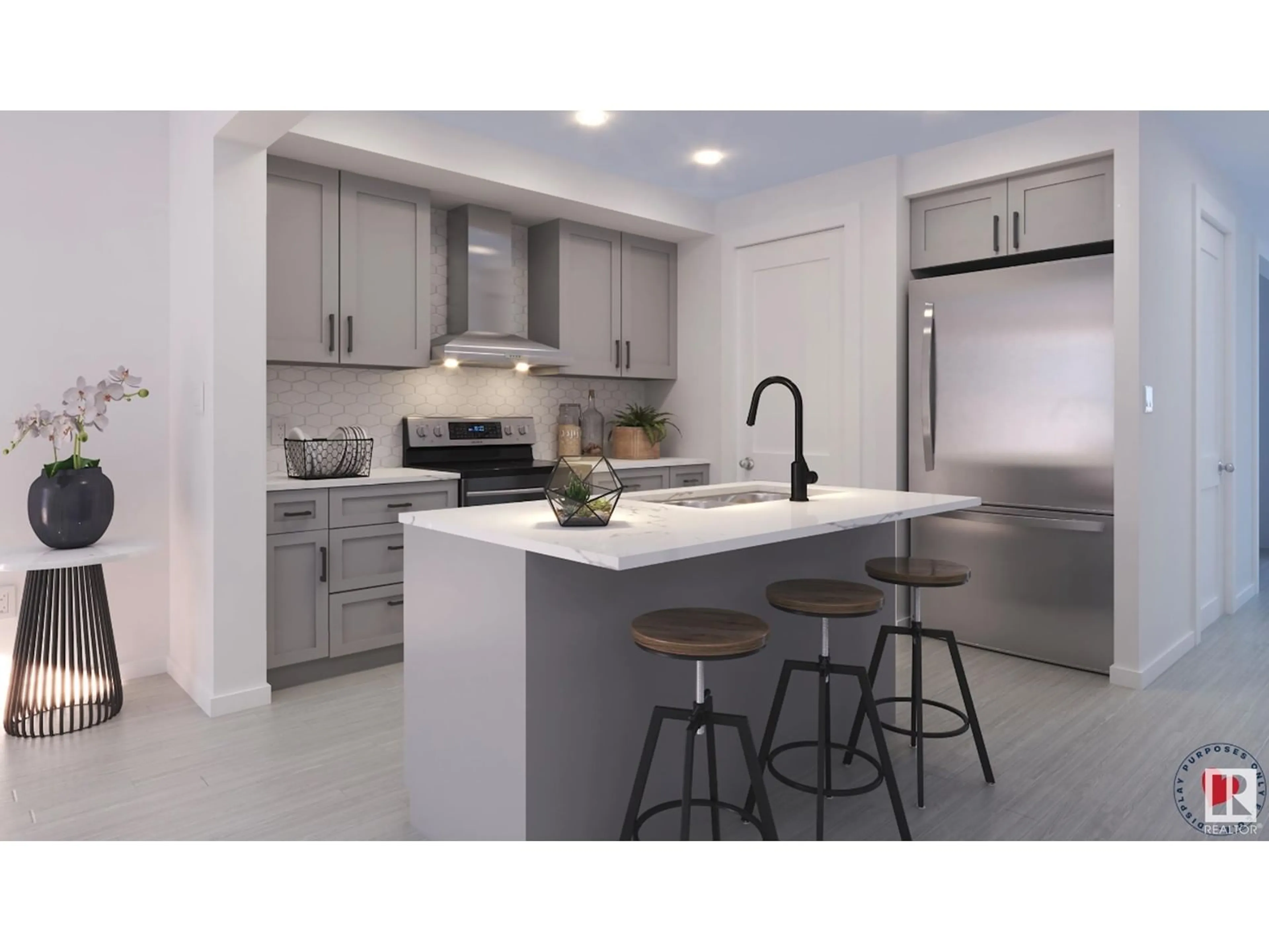 Contemporary kitchen, ceramic/tile floor for 9348 221 ST, Edmonton Alberta T5T6C9