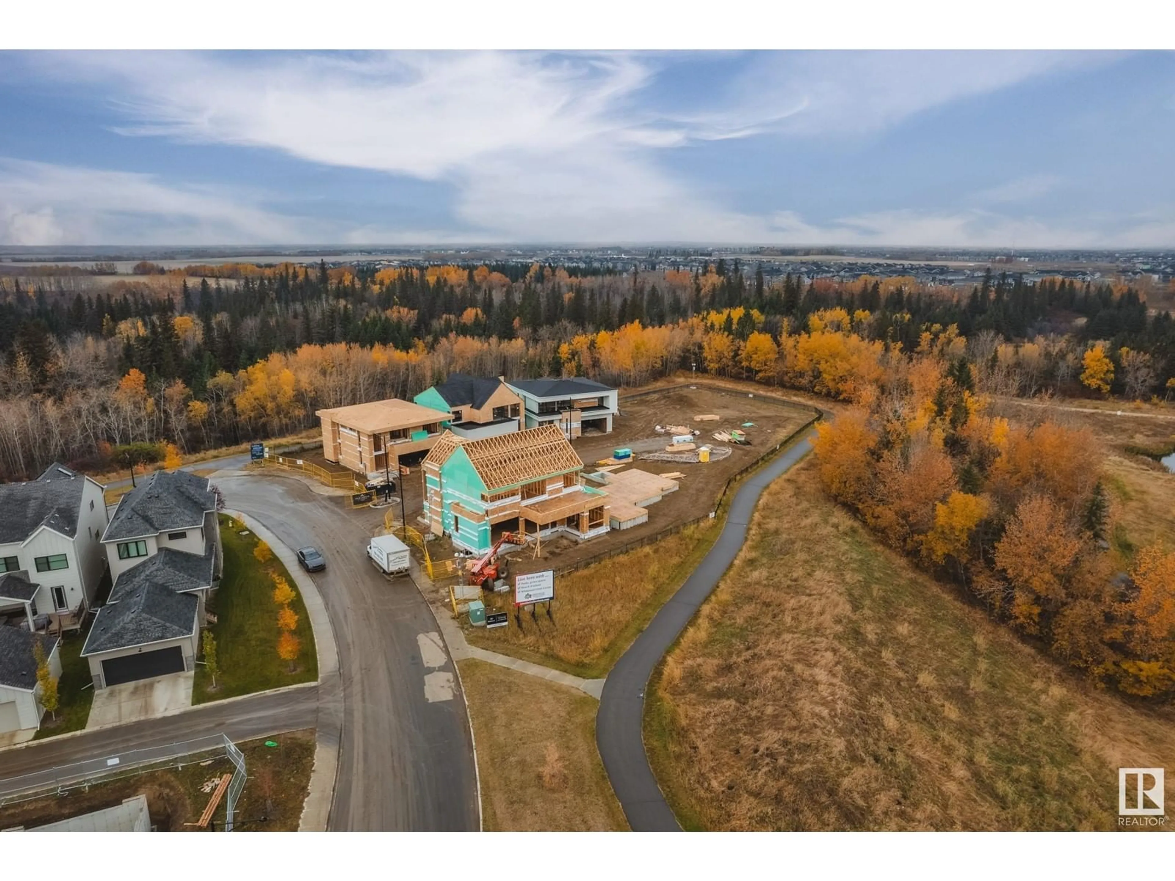 A pic from outside/outdoor area/front of a property/back of a property/a pic from drone, building for #6 6090 Crawford DR SW, Edmonton Alberta T6W1A6