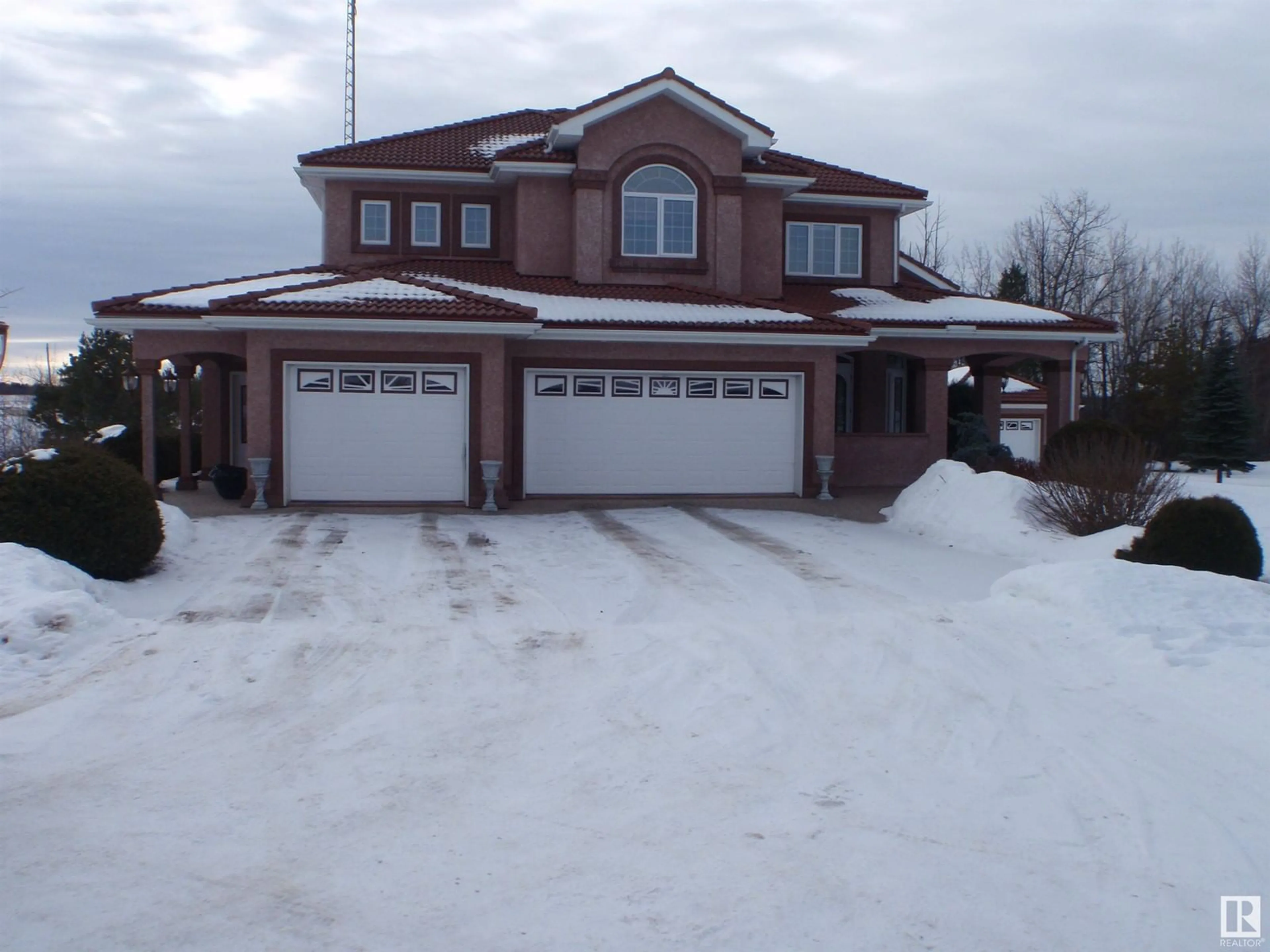 A pic from outside/outdoor area/front of a property/back of a property/a pic from drone, street for #111 59311 Range Rd 35, Rural Barrhead County Alberta T7N1N3