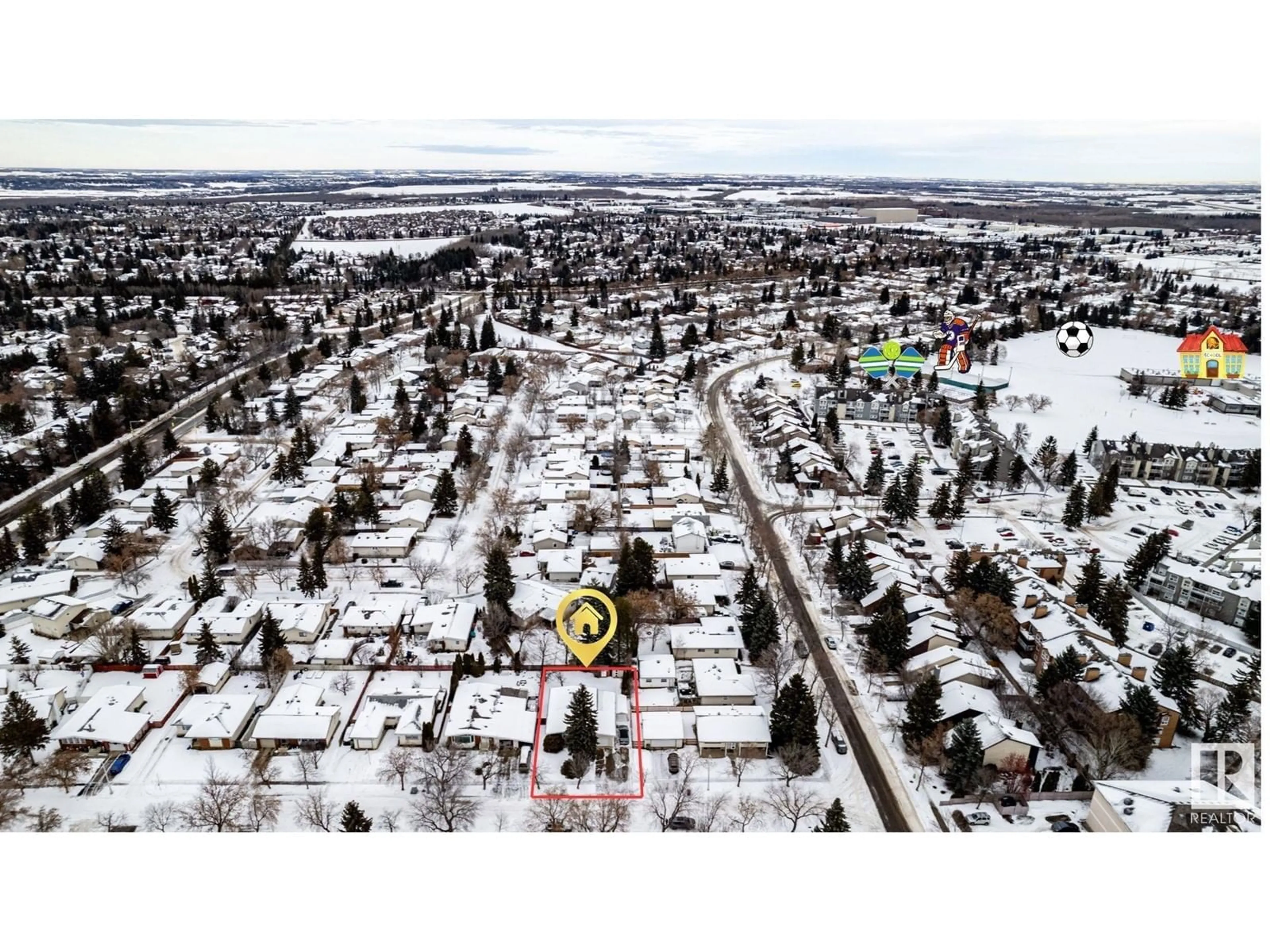 A pic from outside/outdoor area/front of a property/back of a property/a pic from drone, street for 46 ALCOTT CR, St. Albert Alberta T8N2H8