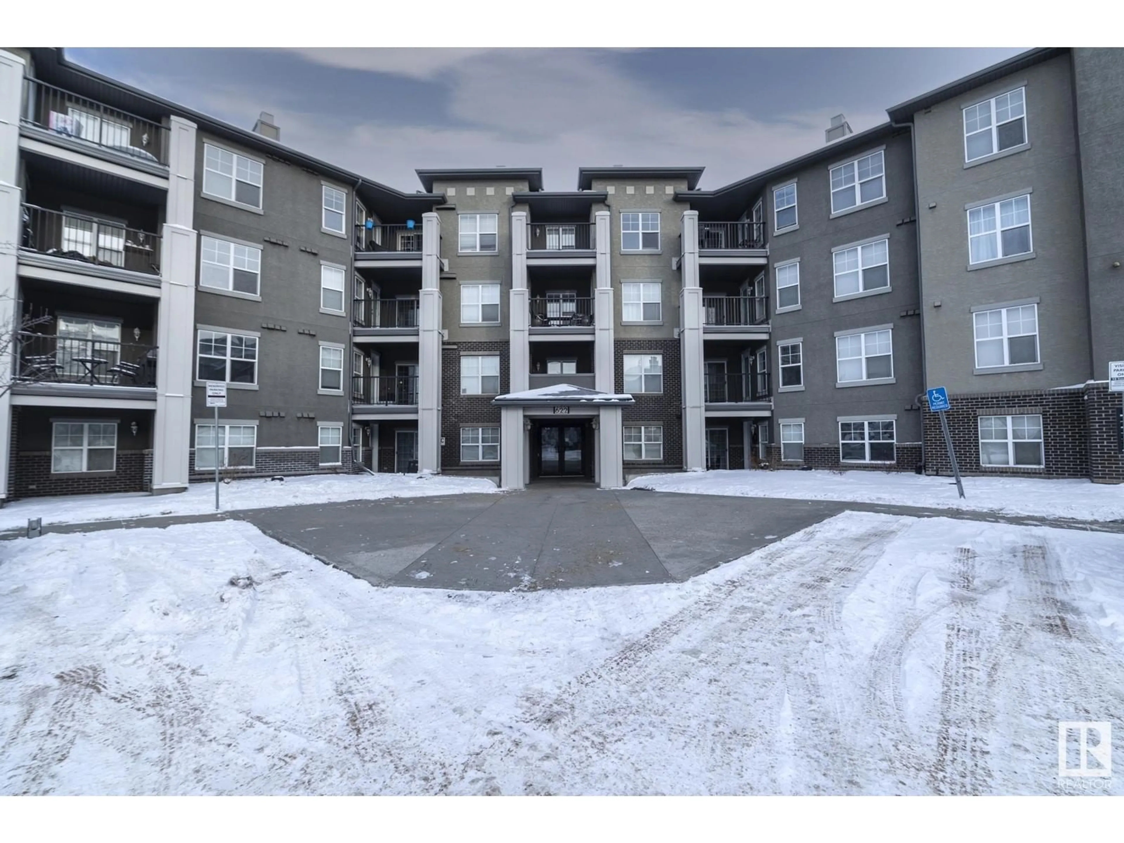 A pic from outside/outdoor area/front of a property/back of a property/a pic from drone, building for #102 622 MCALLISTER LO SW, Edmonton Alberta T6W1N2