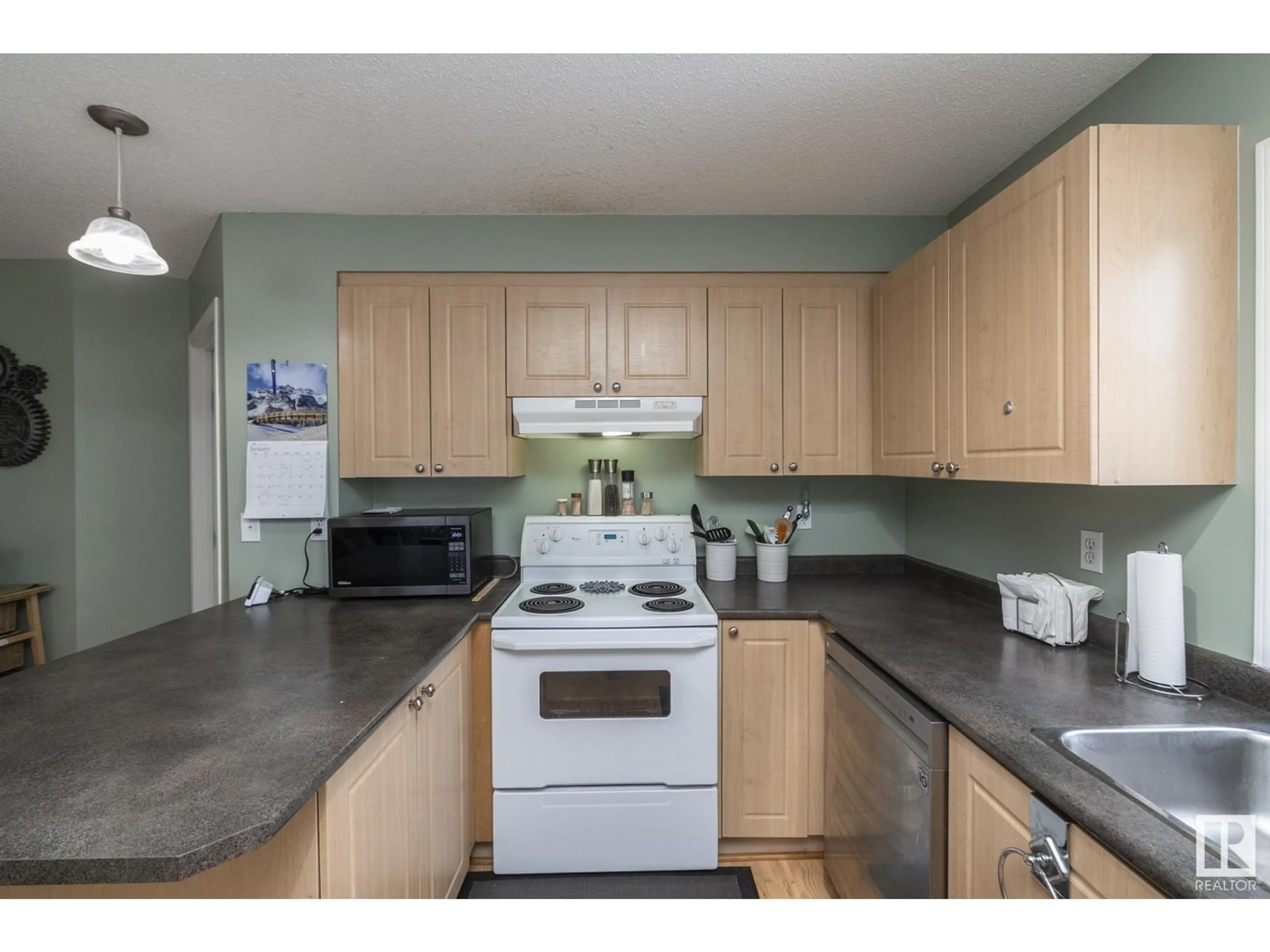 Standard kitchen, wood/laminate floor for #102 622 MCALLISTER LO SW, Edmonton Alberta T6W1N2