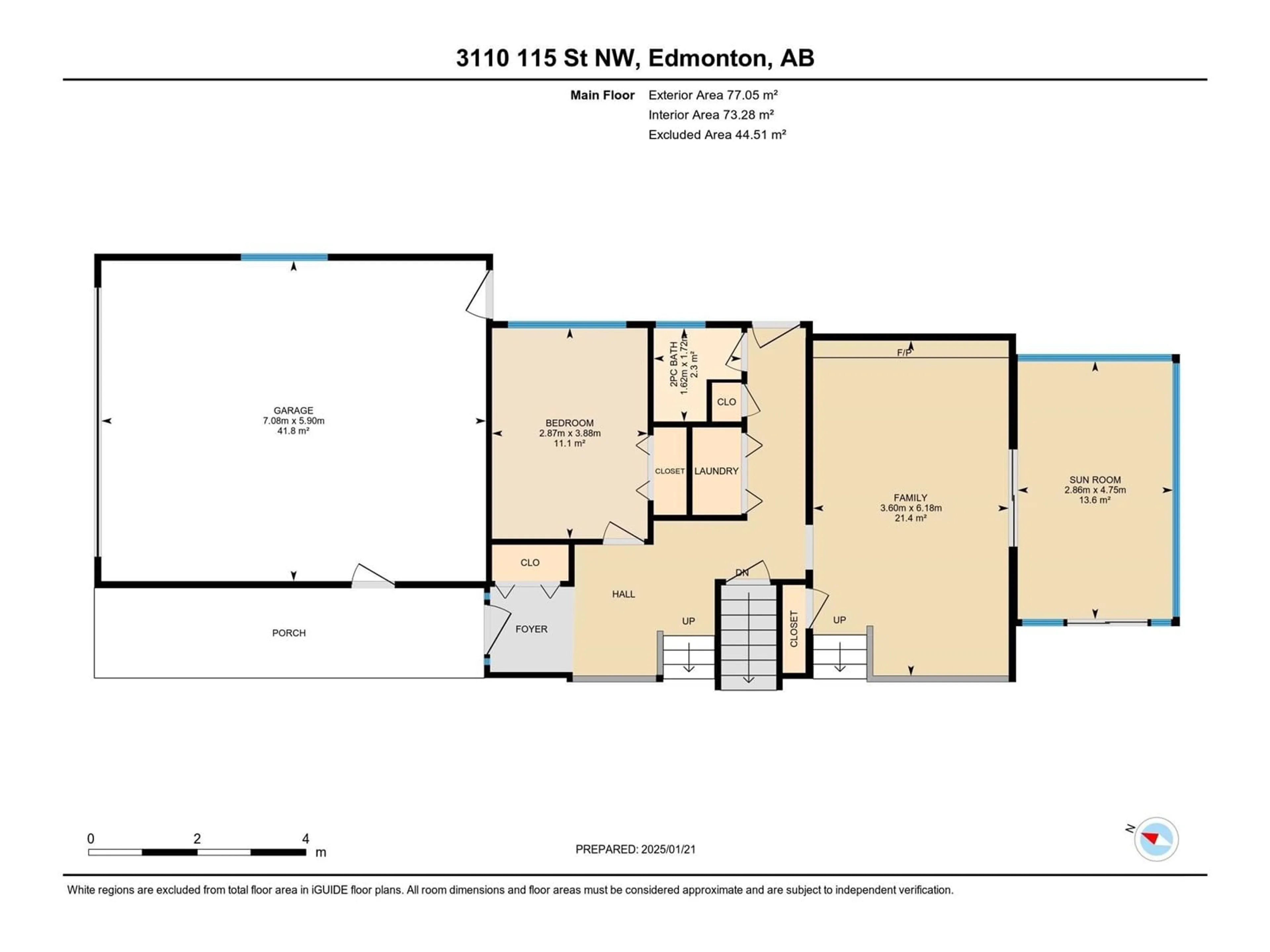 Floor plan for 3110 115 ST NW, Edmonton Alberta T6J3H8