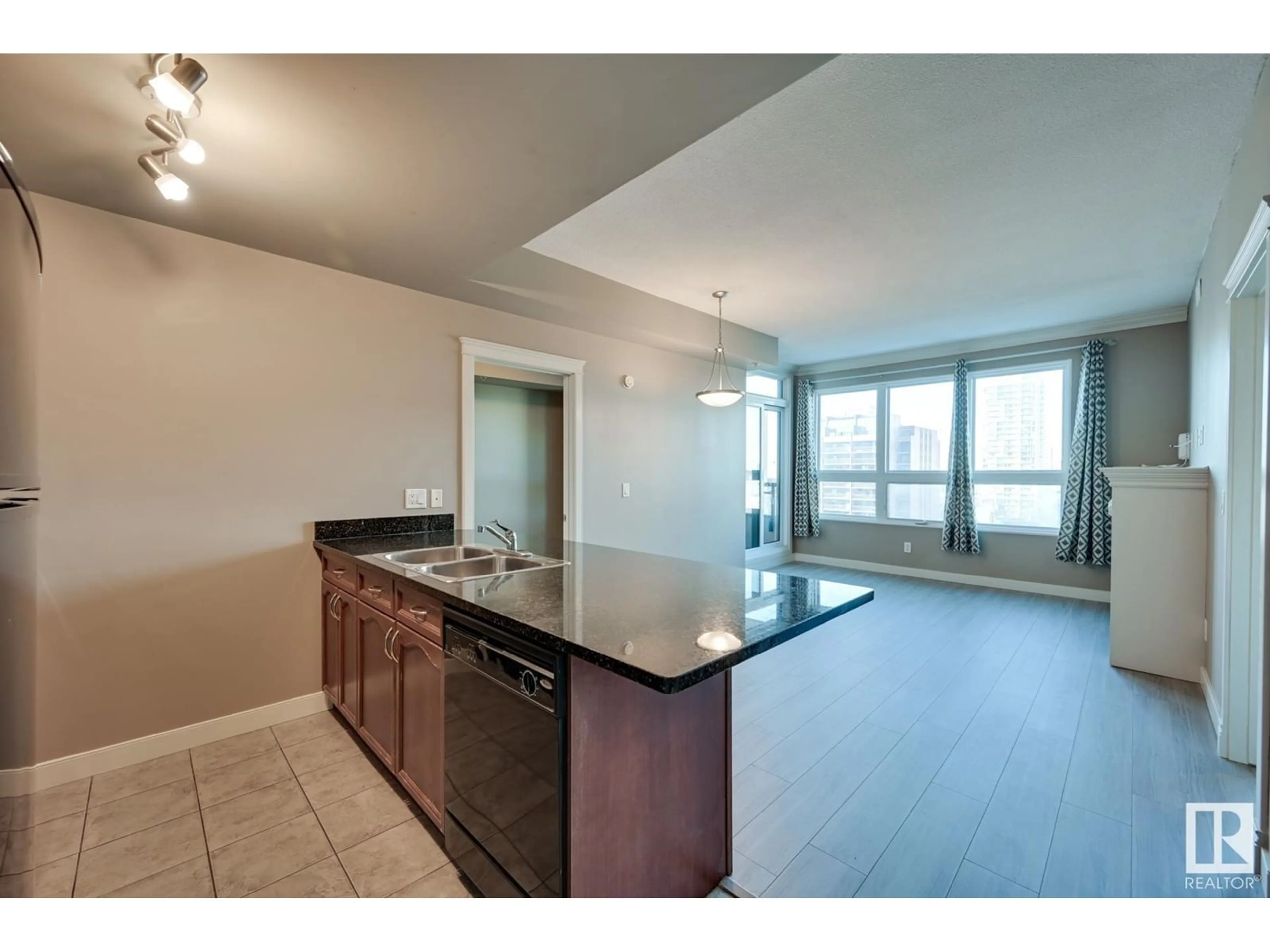 Open concept kitchen, unknown for #1007 9939 109 ST NW, Edmonton Alberta T5K1H6