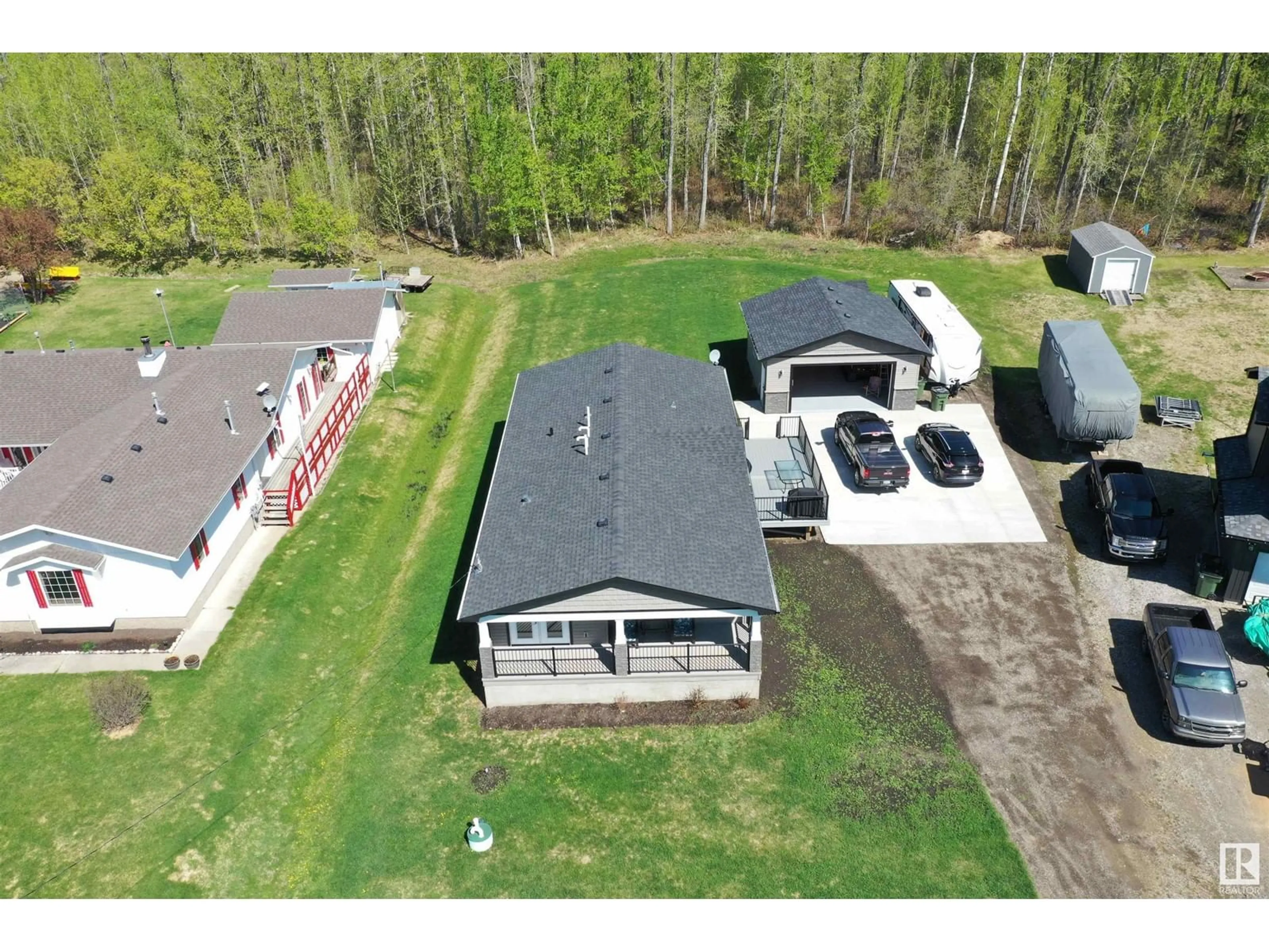 A pic from outside/outdoor area/front of a property/back of a property/a pic from drone, building for 4816 49A AV, Rural Lac Ste. Anne County Alberta T0E0A0