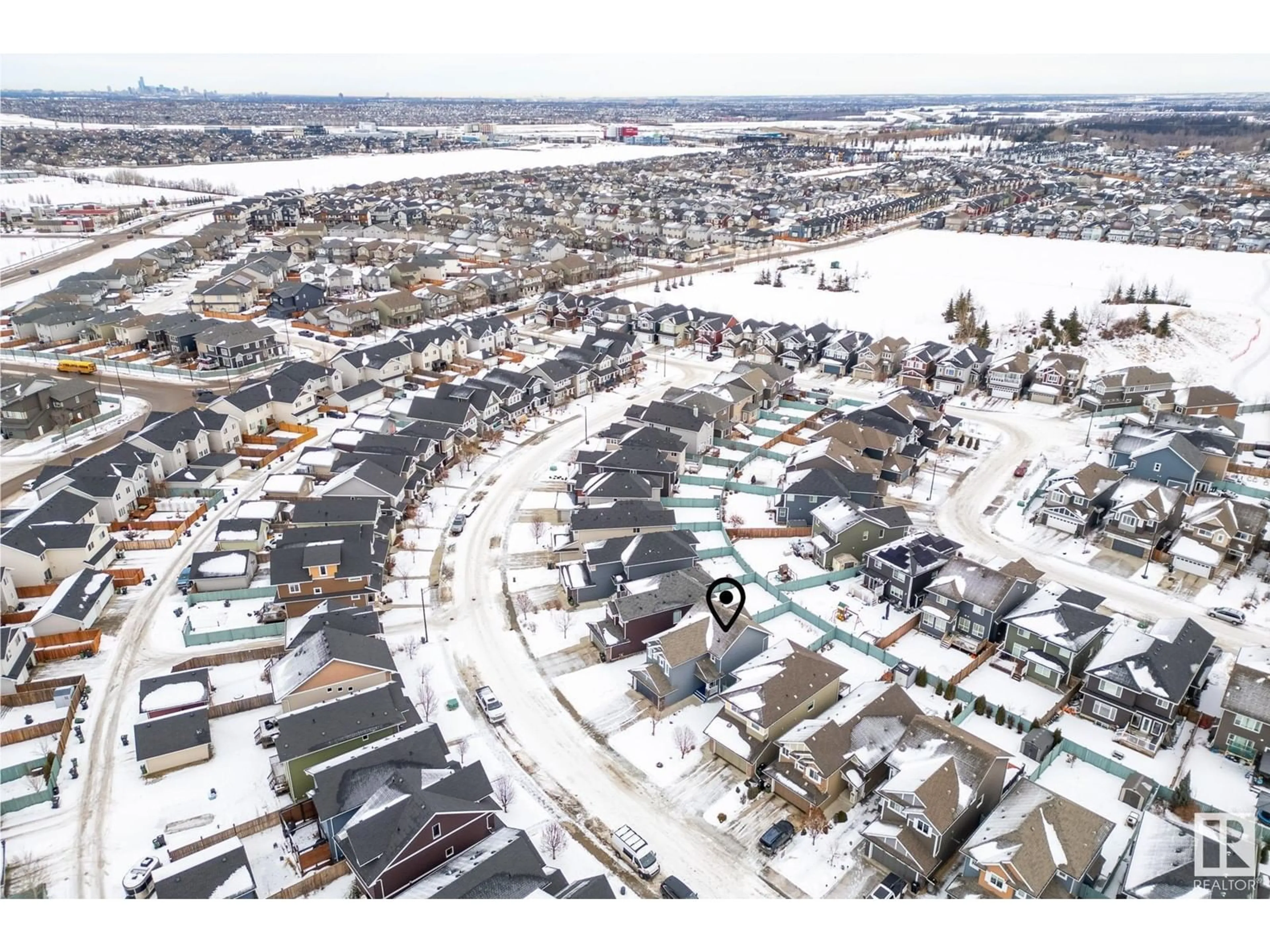 A pic from outside/outdoor area/front of a property/back of a property/a pic from drone, street for 1511 165 ST SW, Edmonton Alberta T6W2Z7