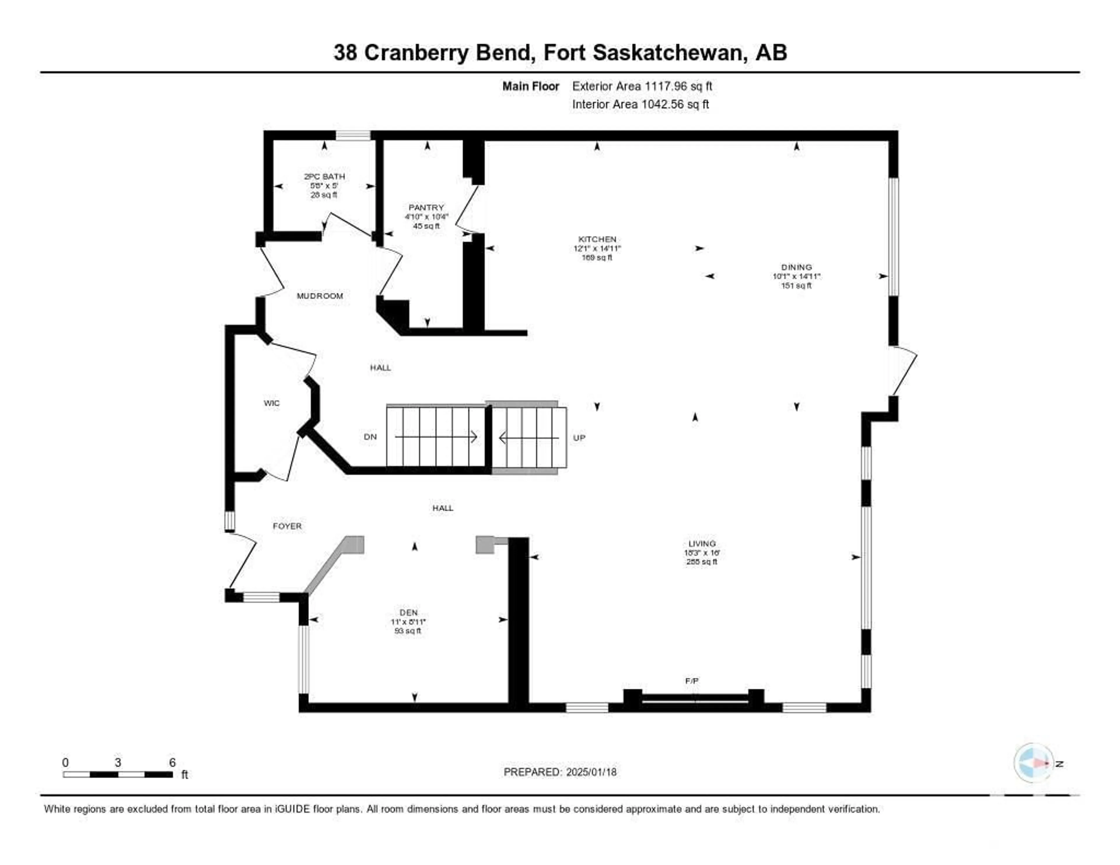 Floor plan for 38 Cranberry BN, Fort Saskatchewan Alberta T8L0H2