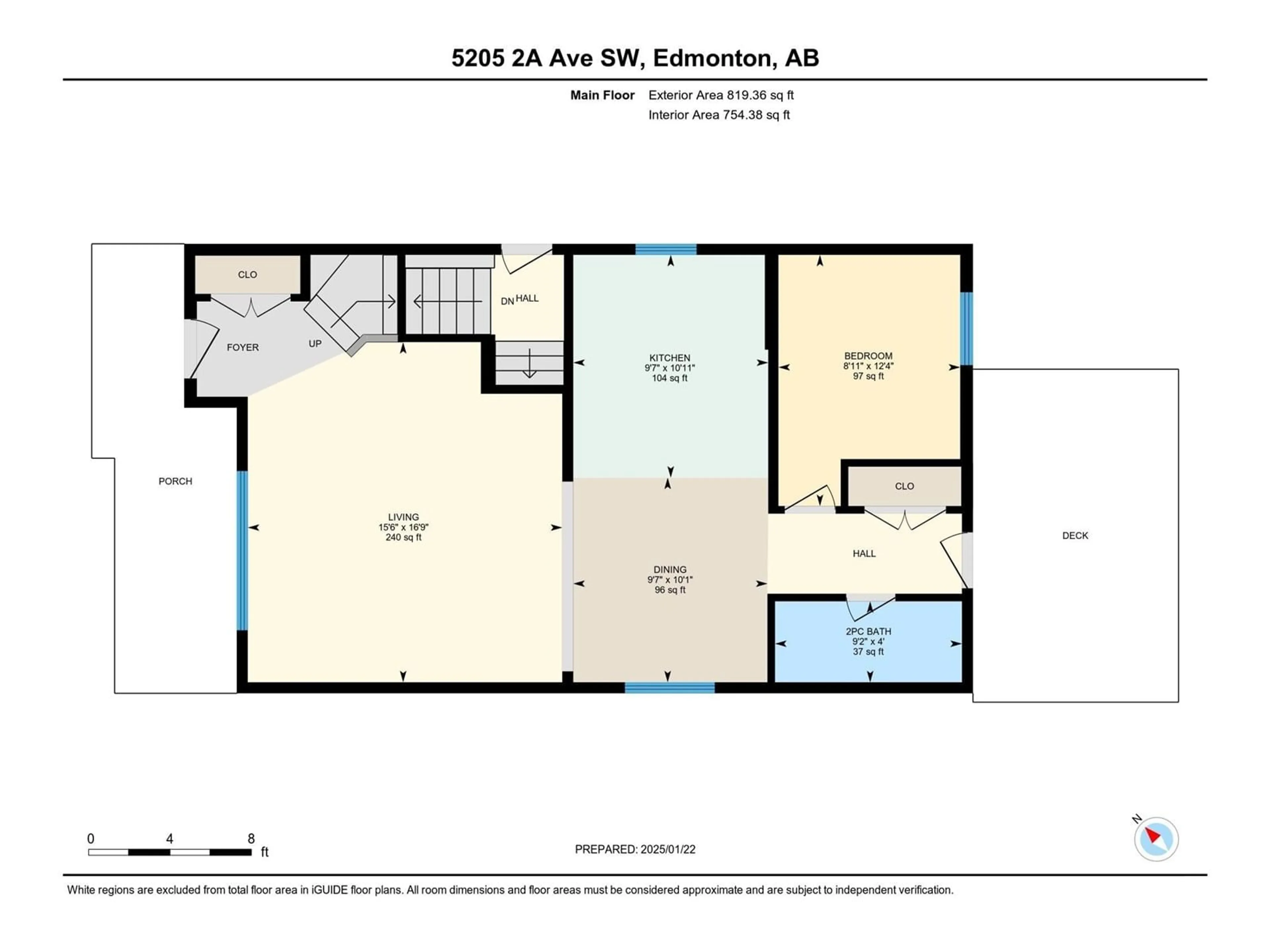 Floor plan for 5205 2A AV SW, Edmonton Alberta T6X0R3