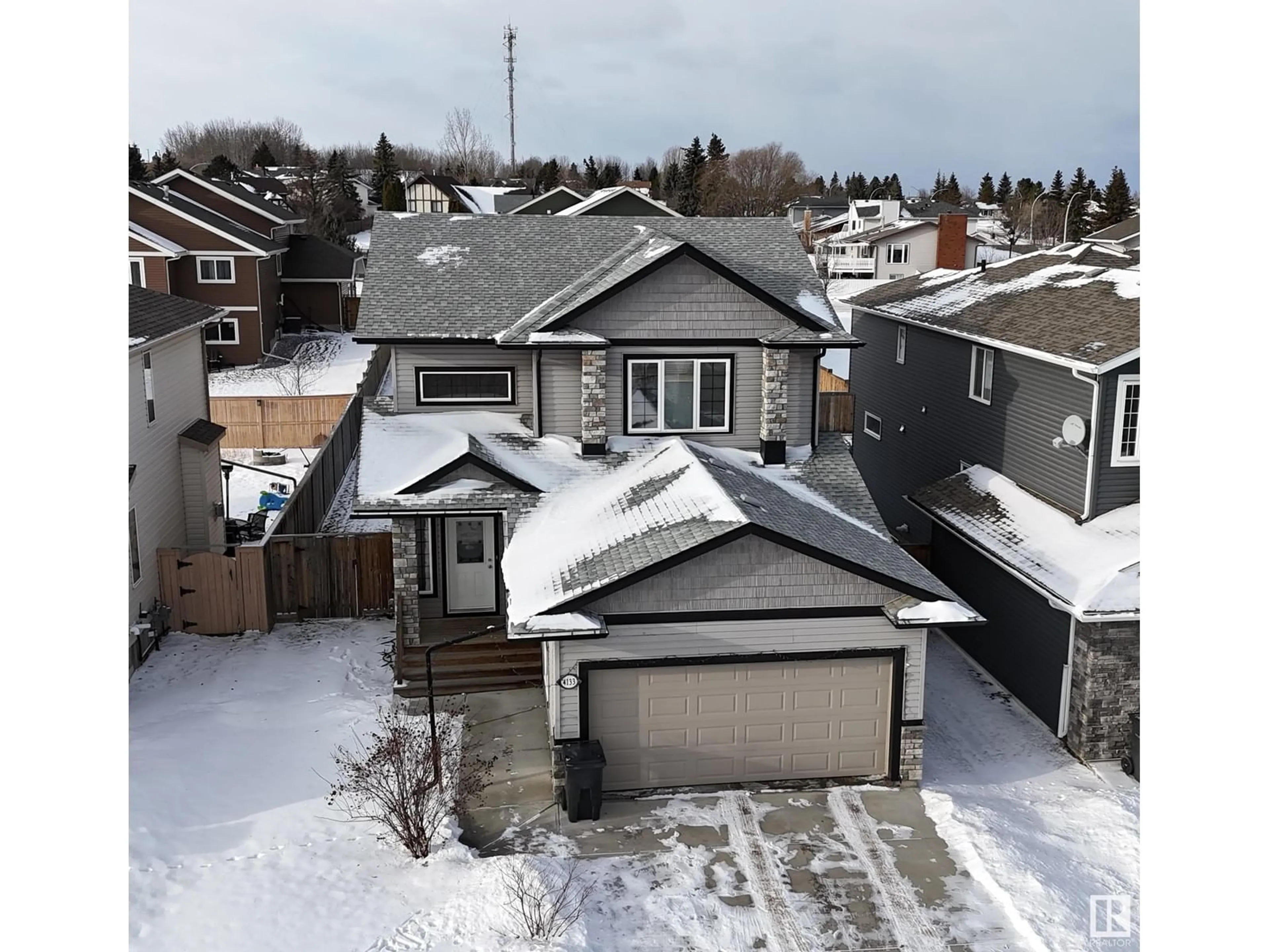 A pic from outside/outdoor area/front of a property/back of a property/a pic from drone, street for 4133 42 ST, Drayton Valley Alberta T7A1S2