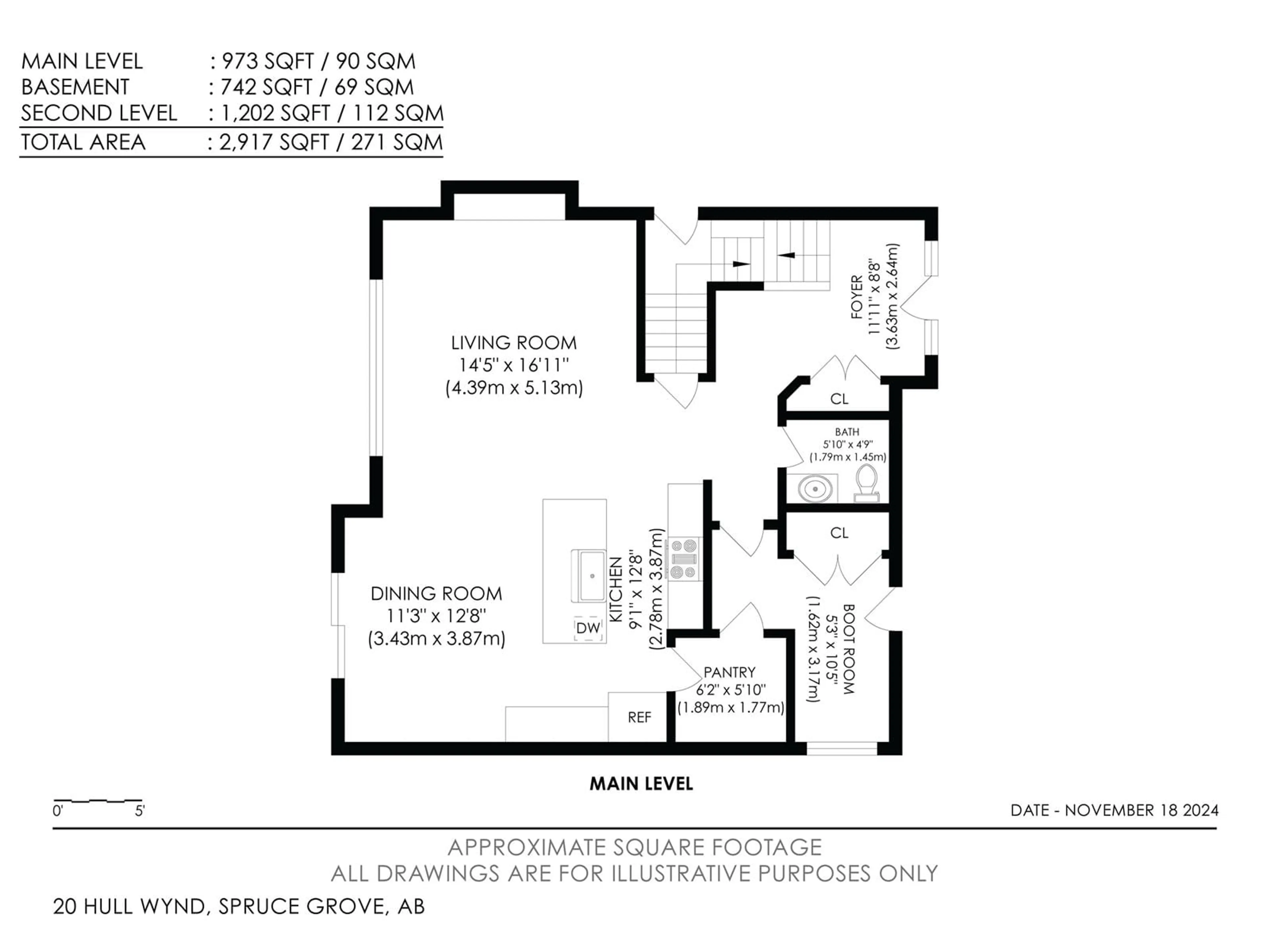 Floor plan for 20 Hull WD, Spruce Grove Alberta T7X4P7