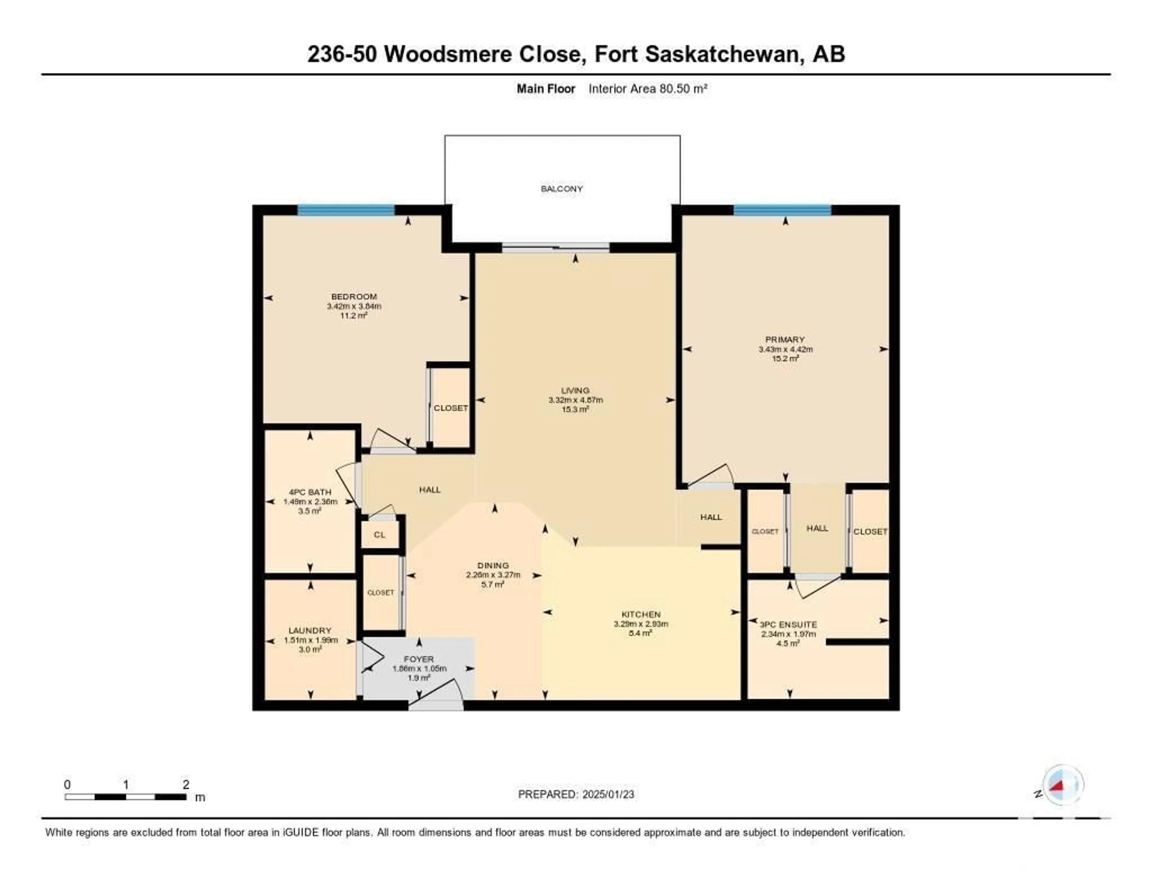 Floor plan for #236 50 WOODSMERE CL, Fort Saskatchewan Alberta T8L4N9