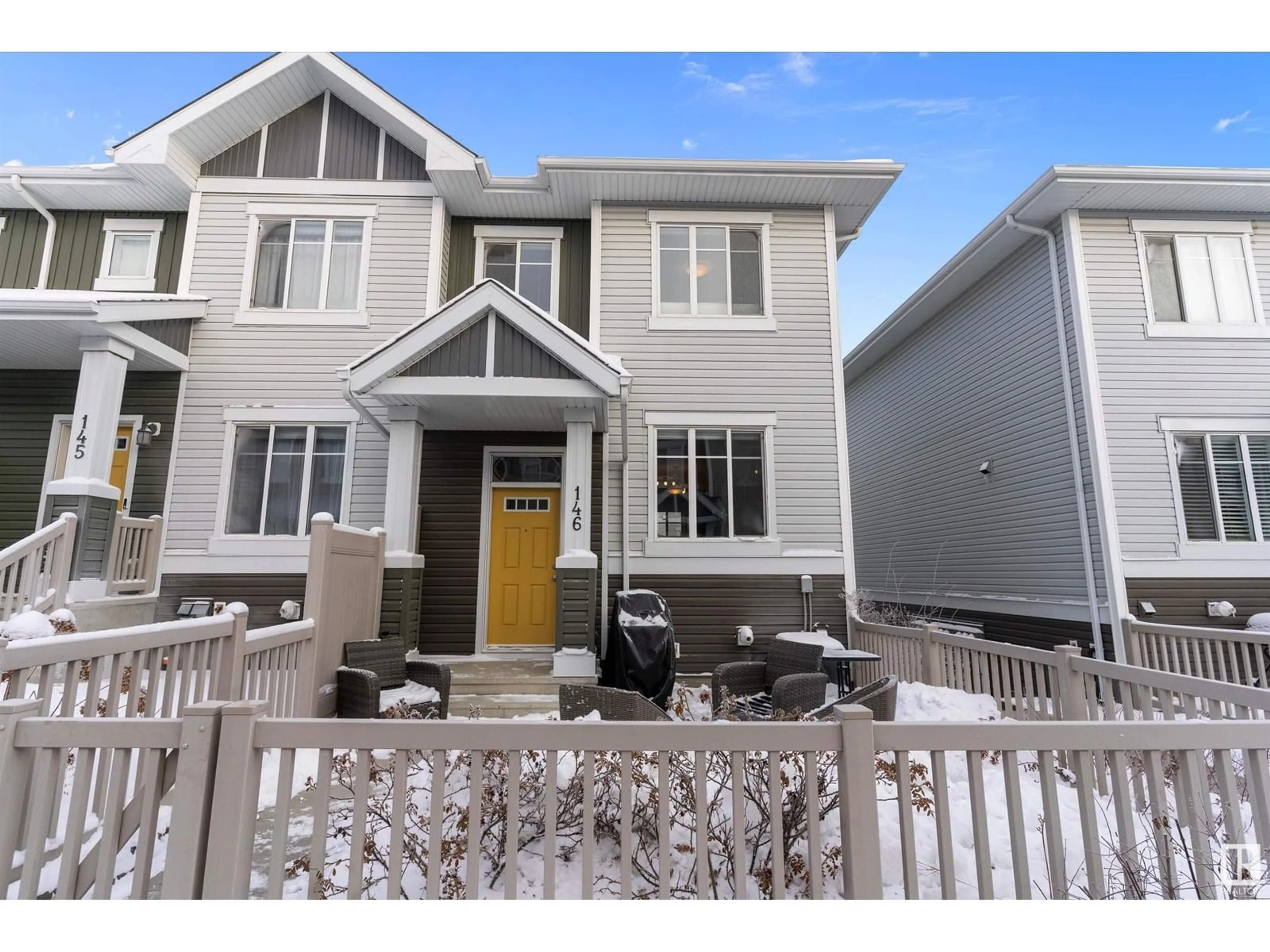 Home with vinyl exterior material, street for #146 2905 141 ST SW, Edmonton Alberta T6W3M4