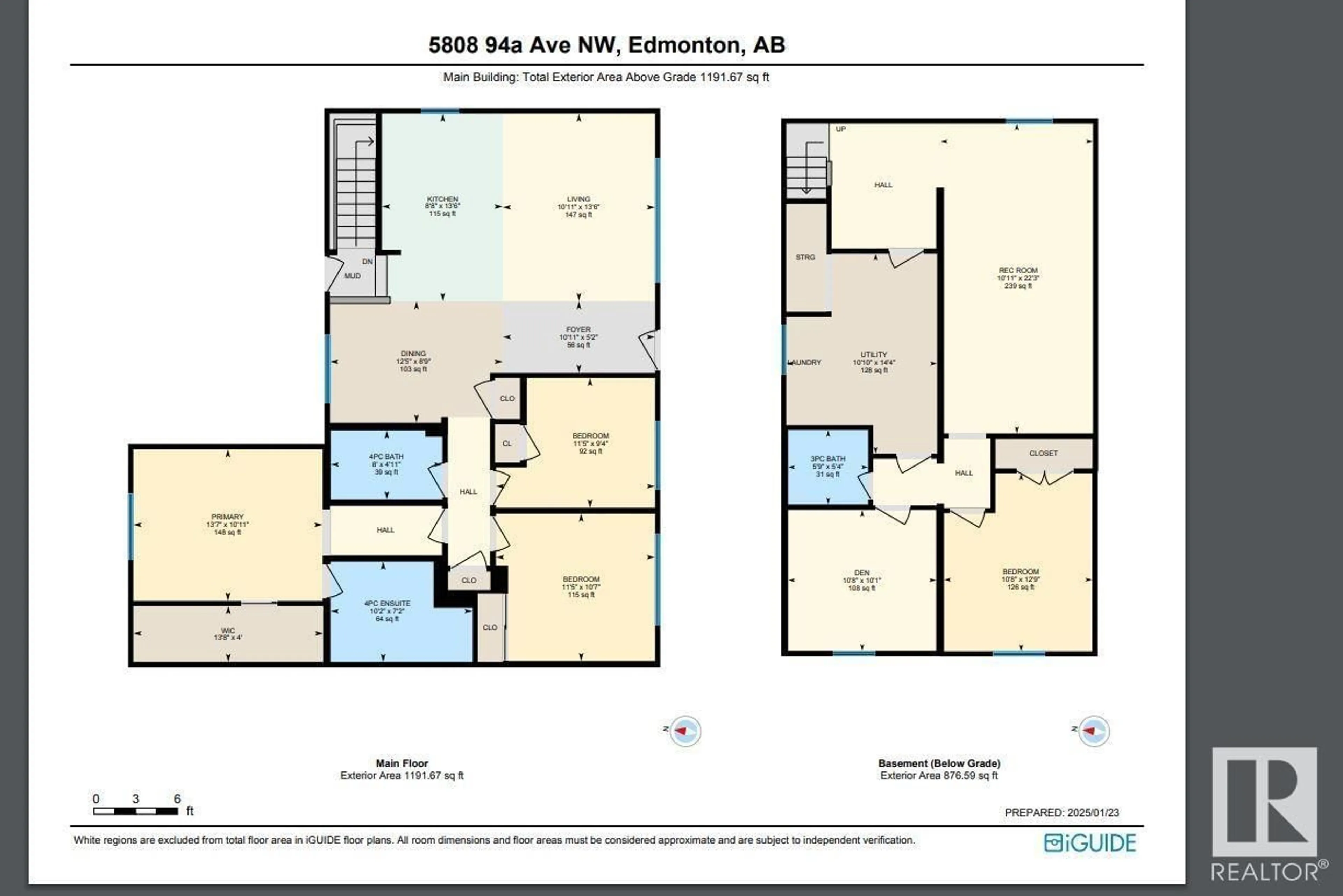 Floor plan for 5808 94A AV NW NW, Edmonton Alberta T6B0Y8