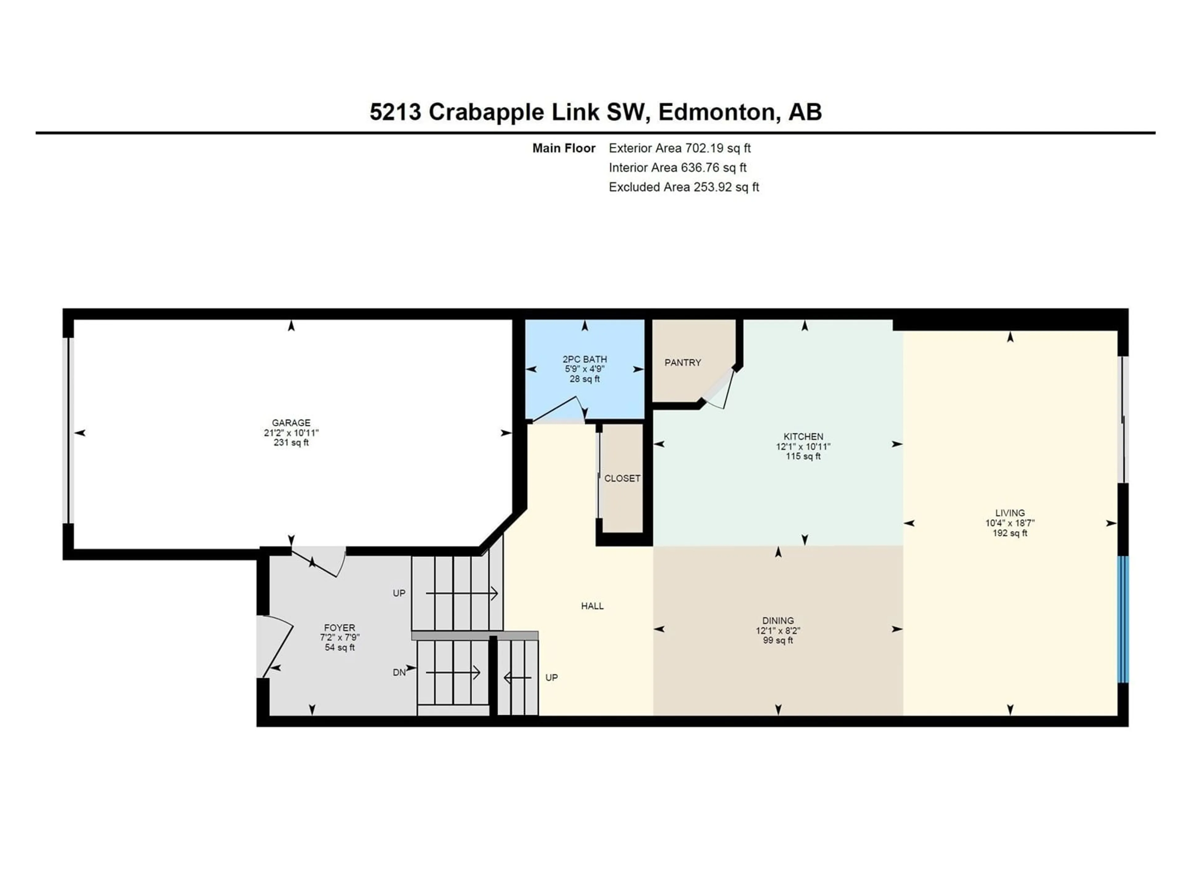 Floor plan for 5213 CRABAPPLE LINK LI SW SW, Edmonton Alberta T6X2H6