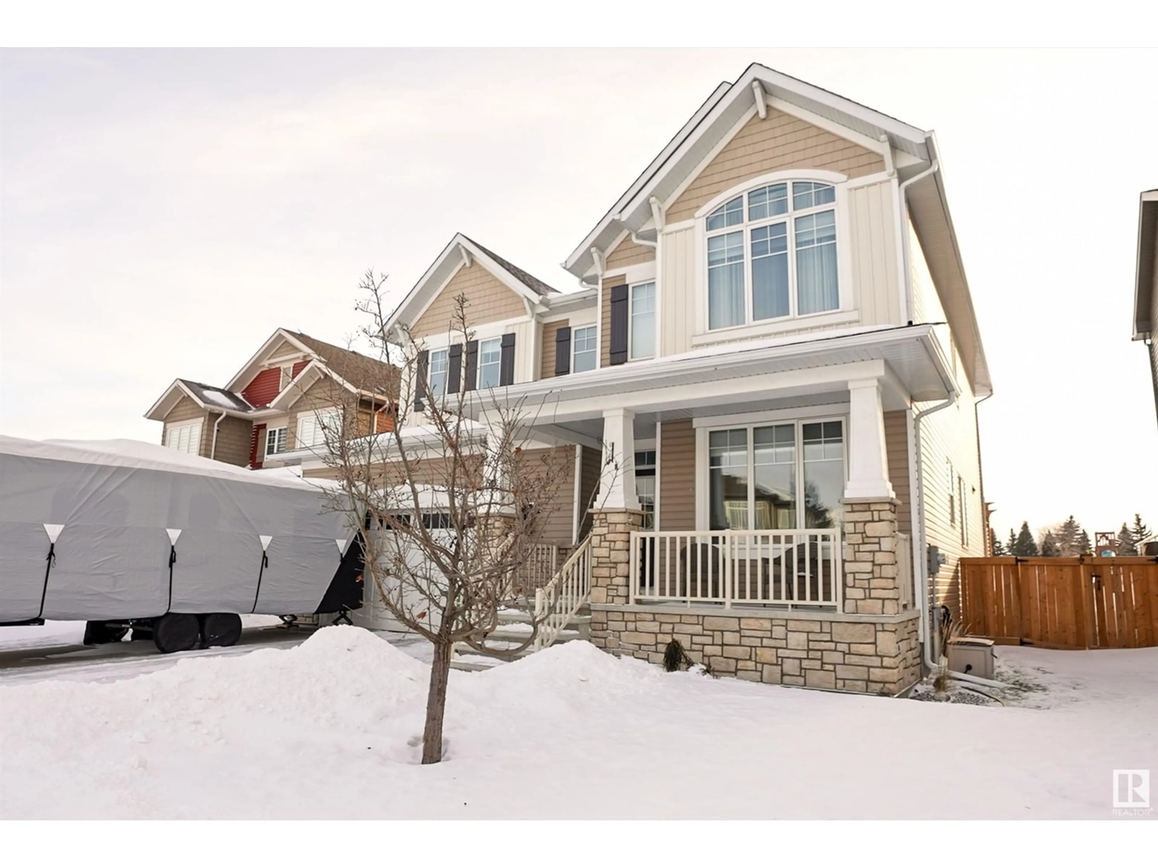 Home with vinyl exterior material, street for 50 ROSEMOUNT BV, Beaumont Alberta T4X1S5