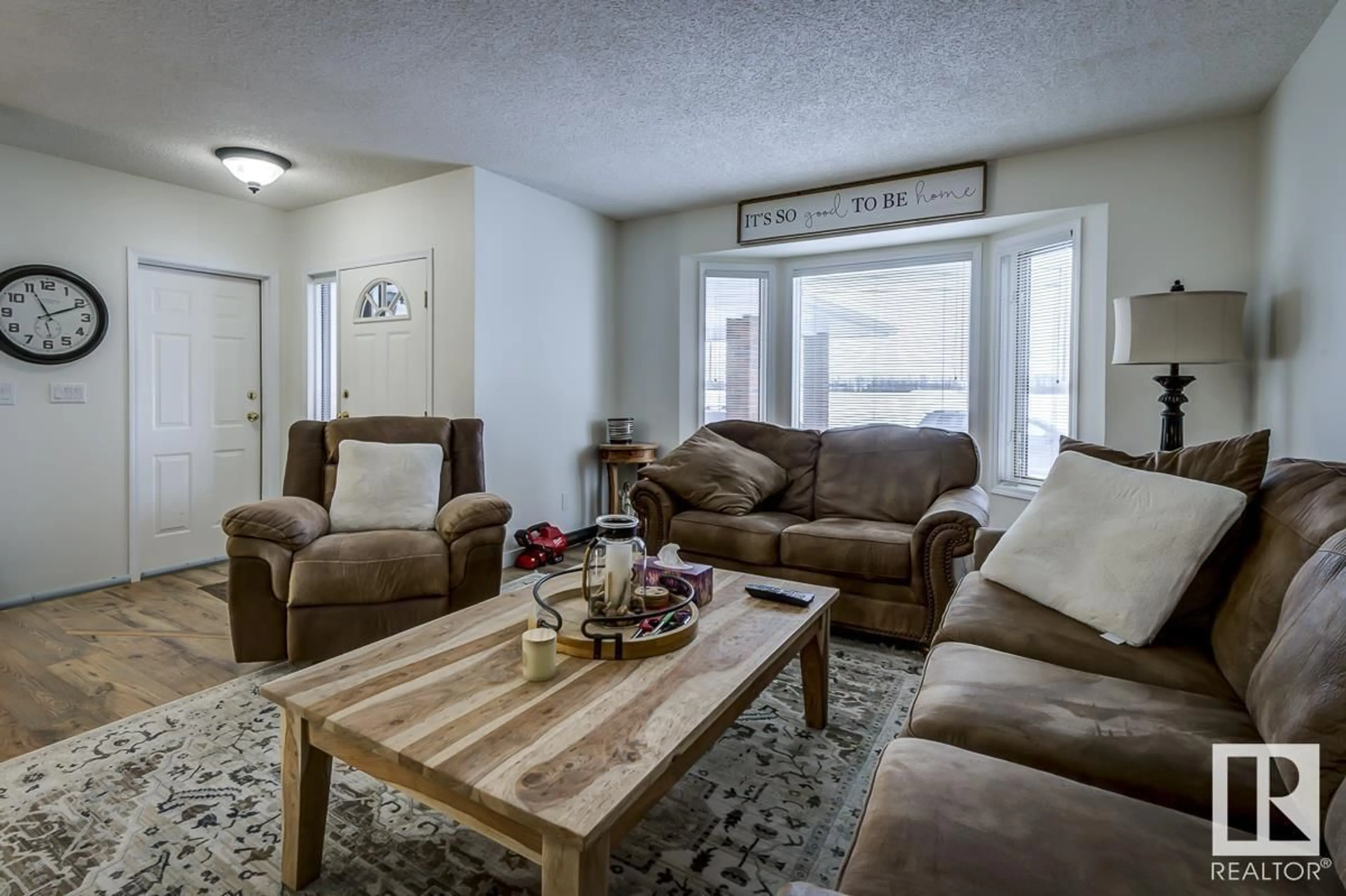 Living room with furniture, unknown for 4716 48A AV, Calmar Alberta T0C0V0