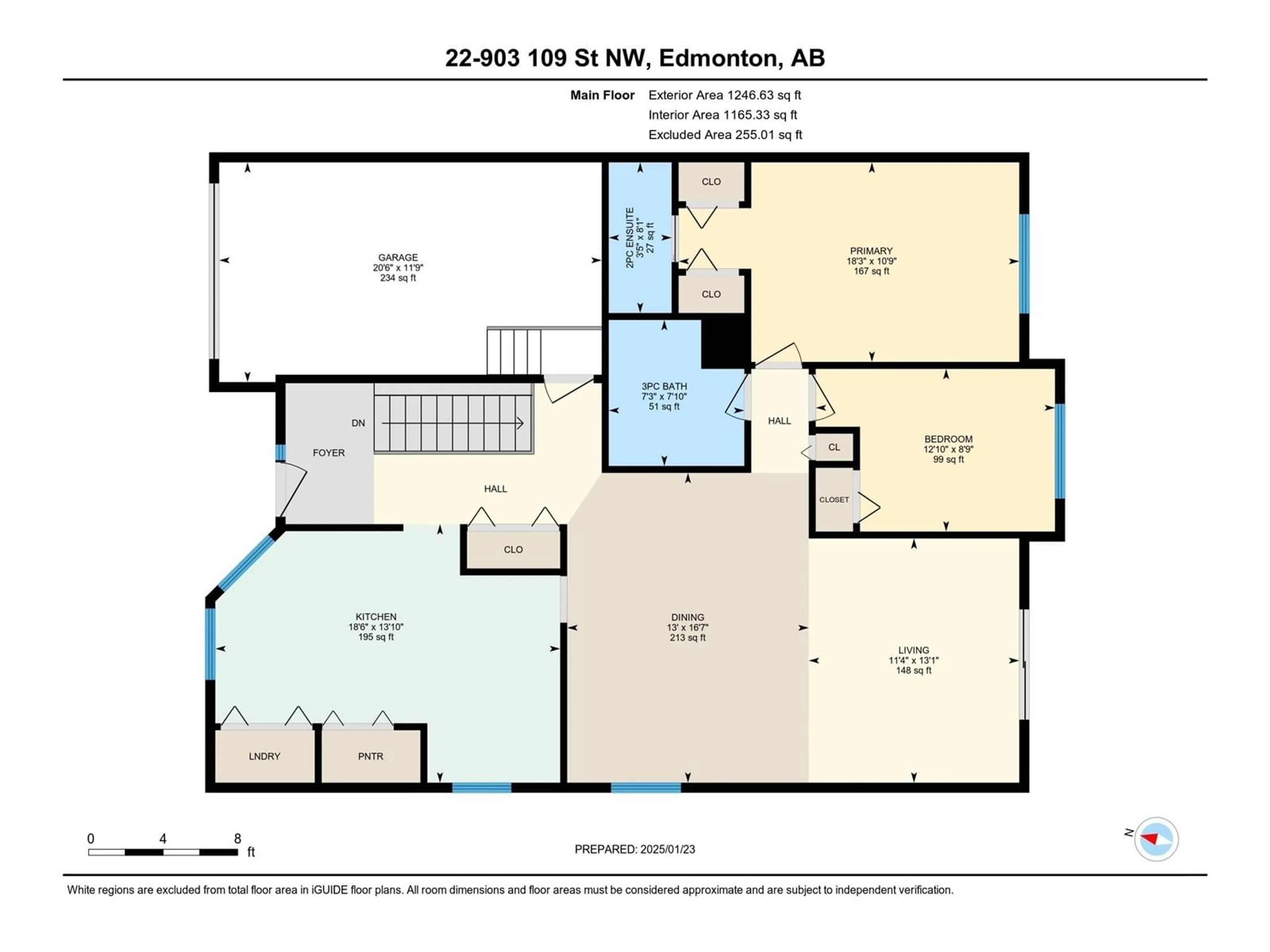 Floor plan for #22 903 109 ST NW NW, Edmonton Alberta T6J6R1