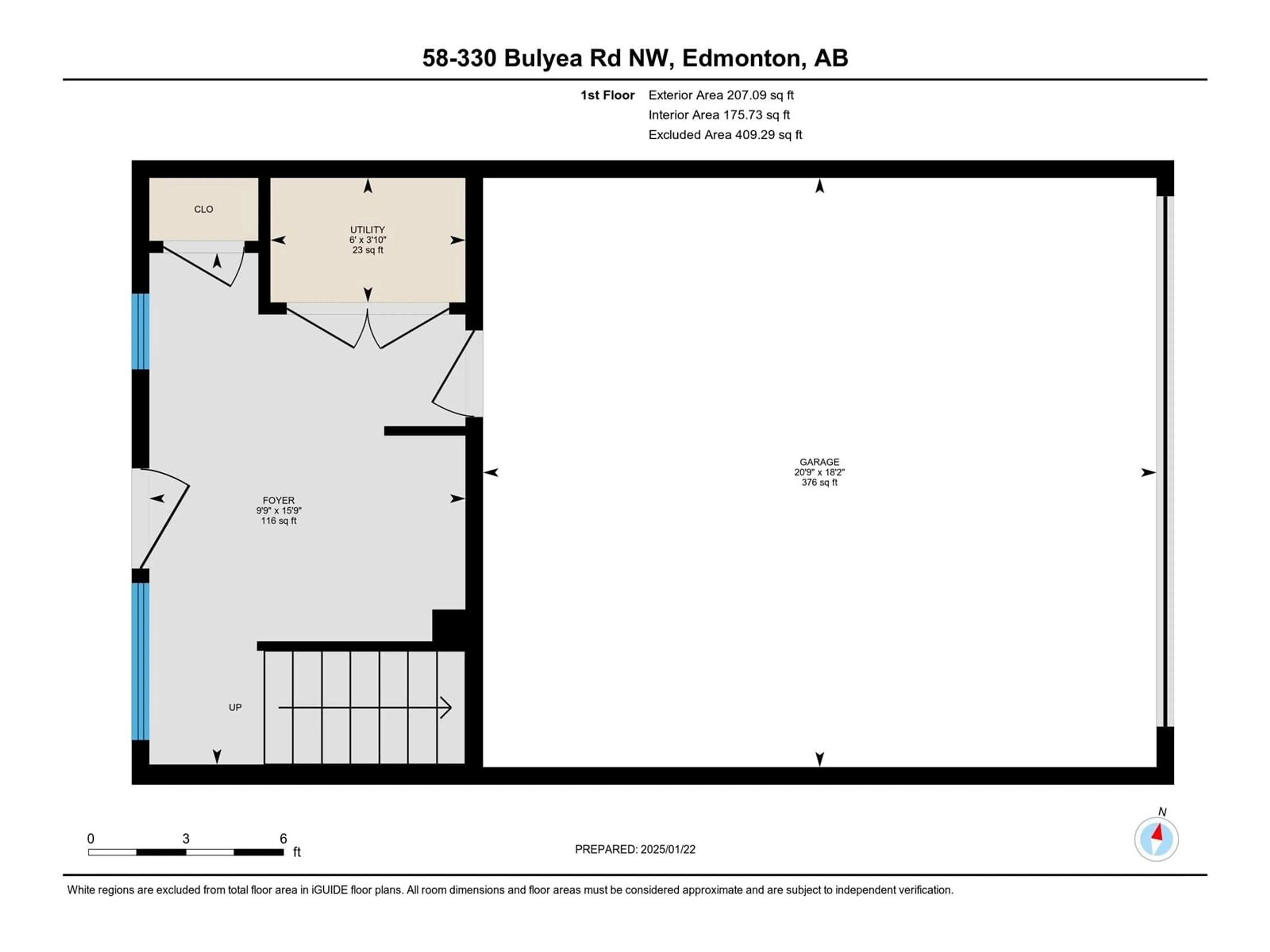 Floor plan for #58 330 BULYEA RD NW, Edmonton Alberta T6R0W8