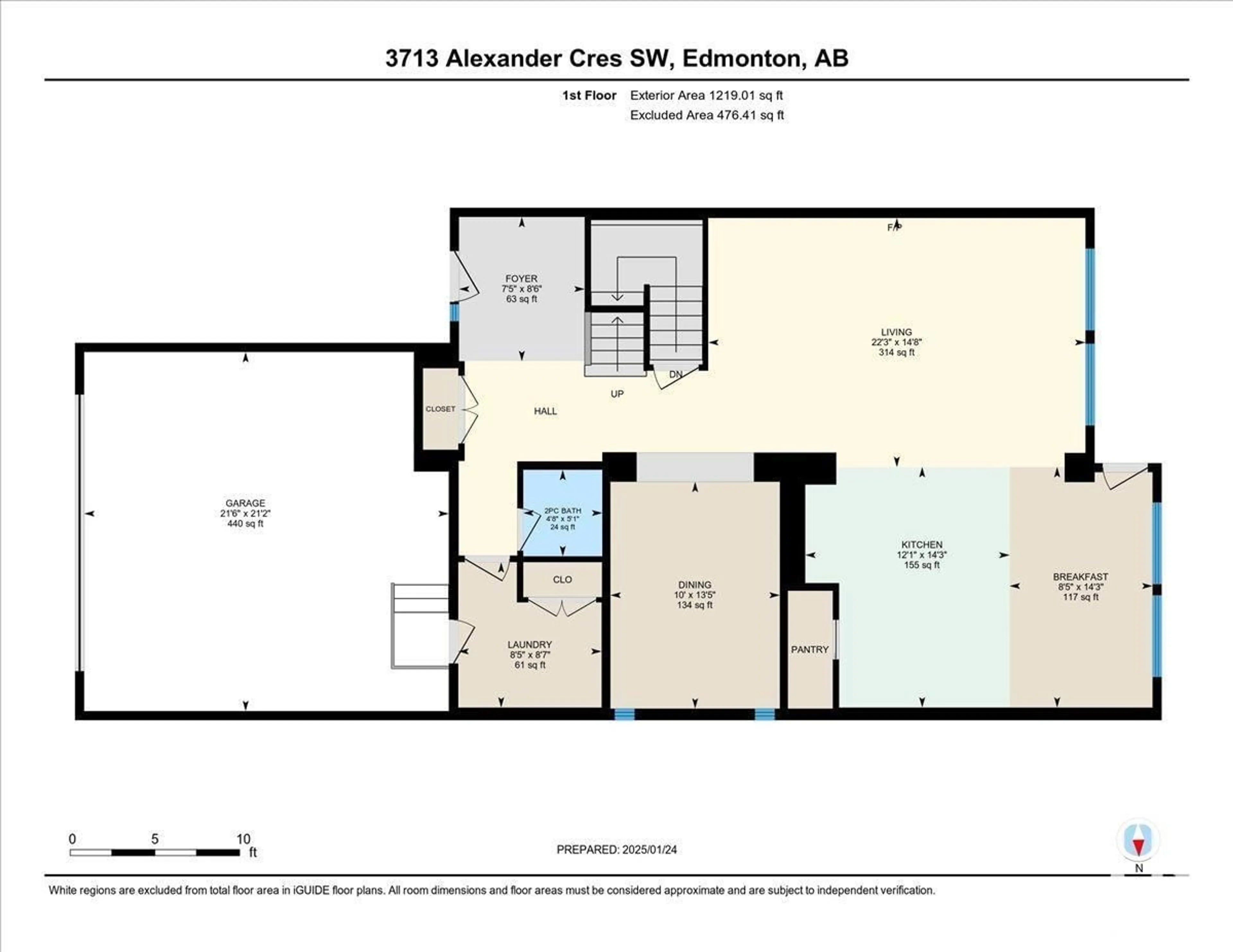 Floor plan for 3713 ALEXANDER CR SW, Edmonton Alberta T6W0W7