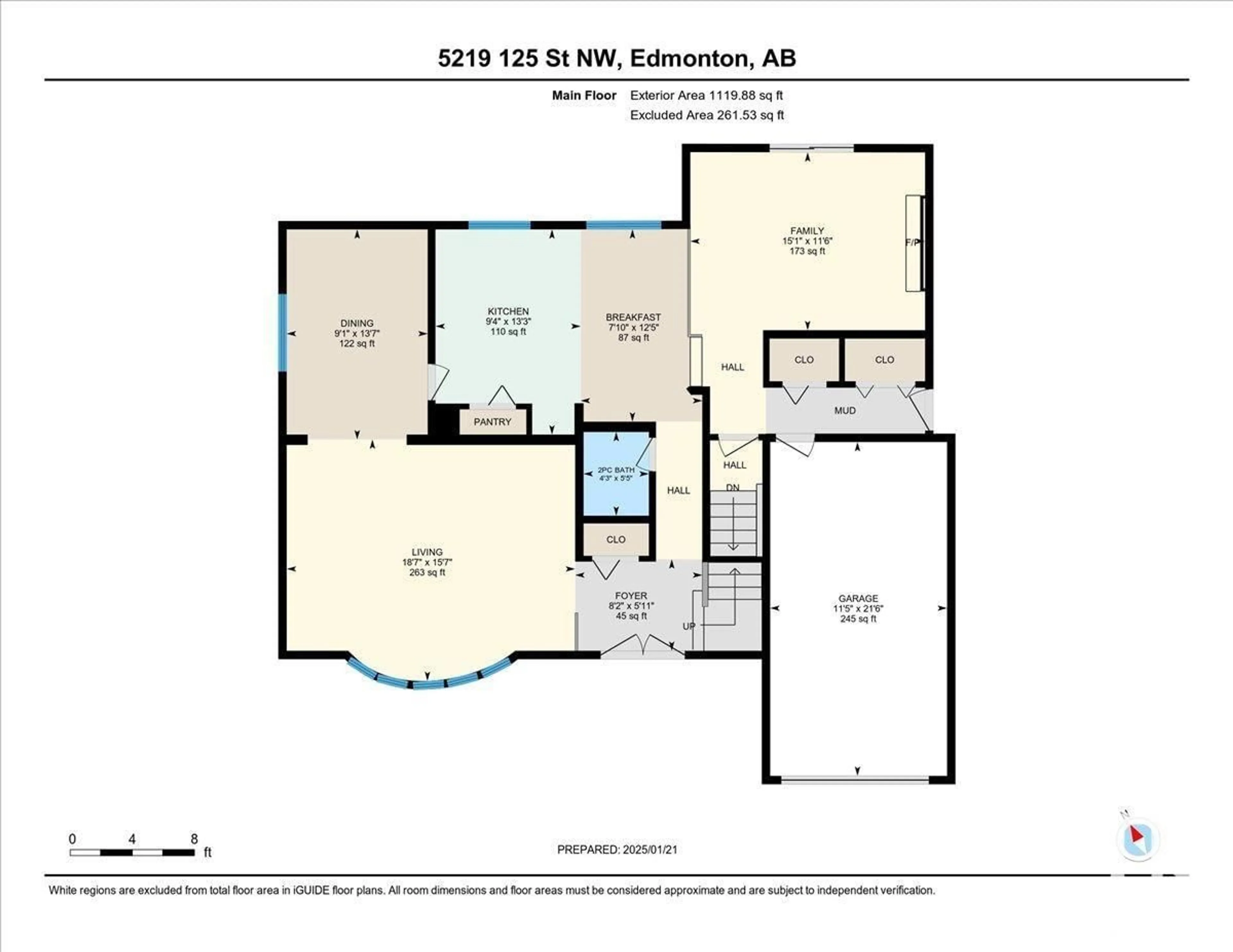 Floor plan for 5219 125 ST NW, Edmonton Alberta T6H3V7