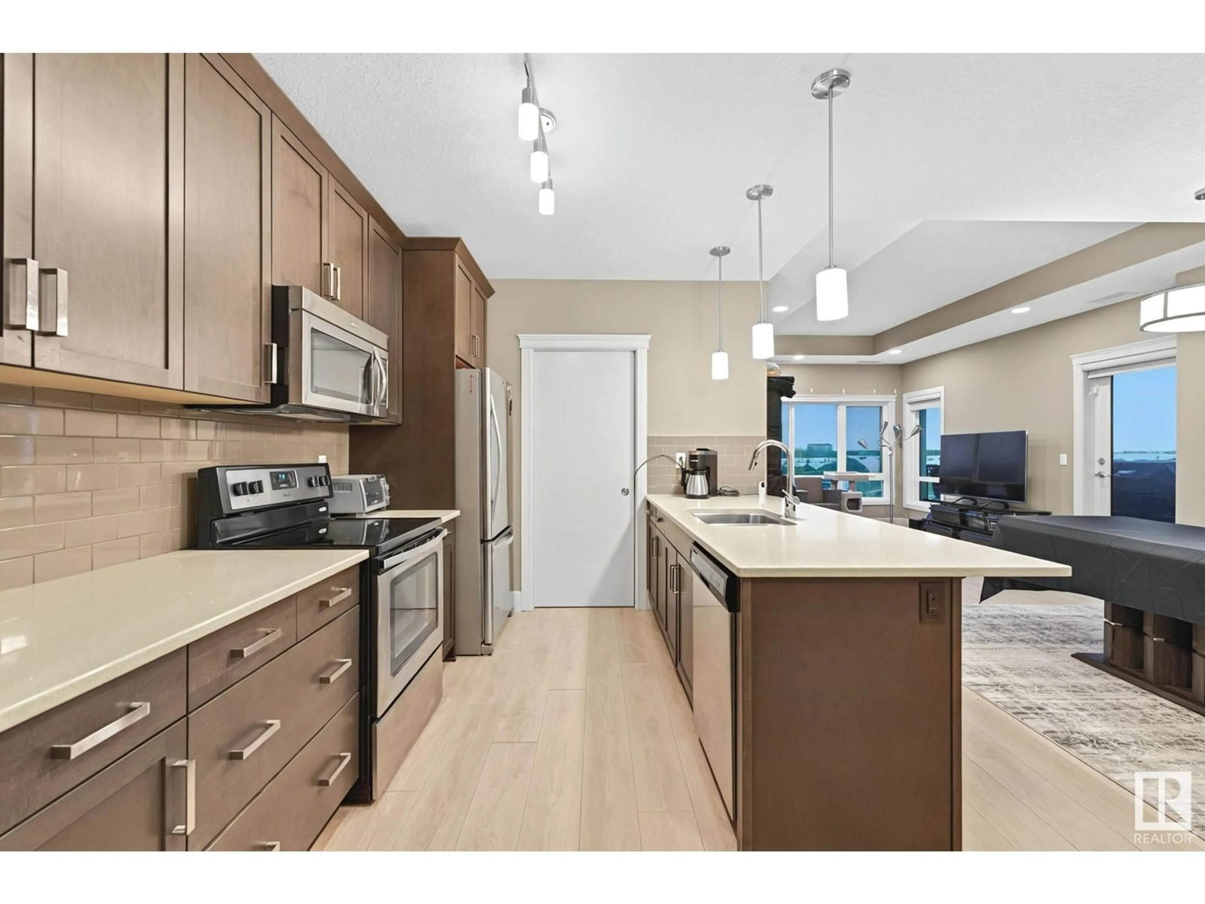 Open concept kitchen, unknown for #410 7508 GETTY GATE GA NW, Edmonton Alberta T5T7E6