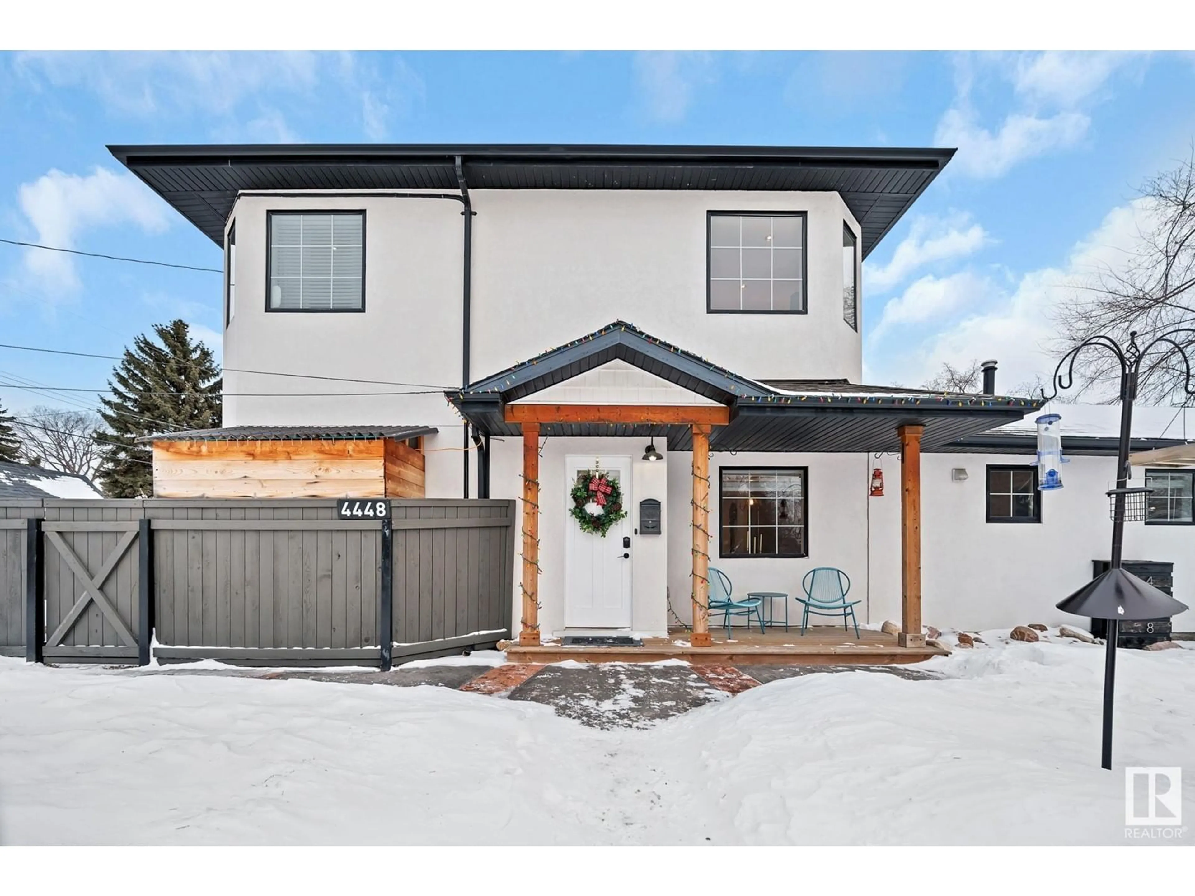 Home with brick exterior material, street for 4448 114 AV NW, Edmonton Alberta T5W0T3