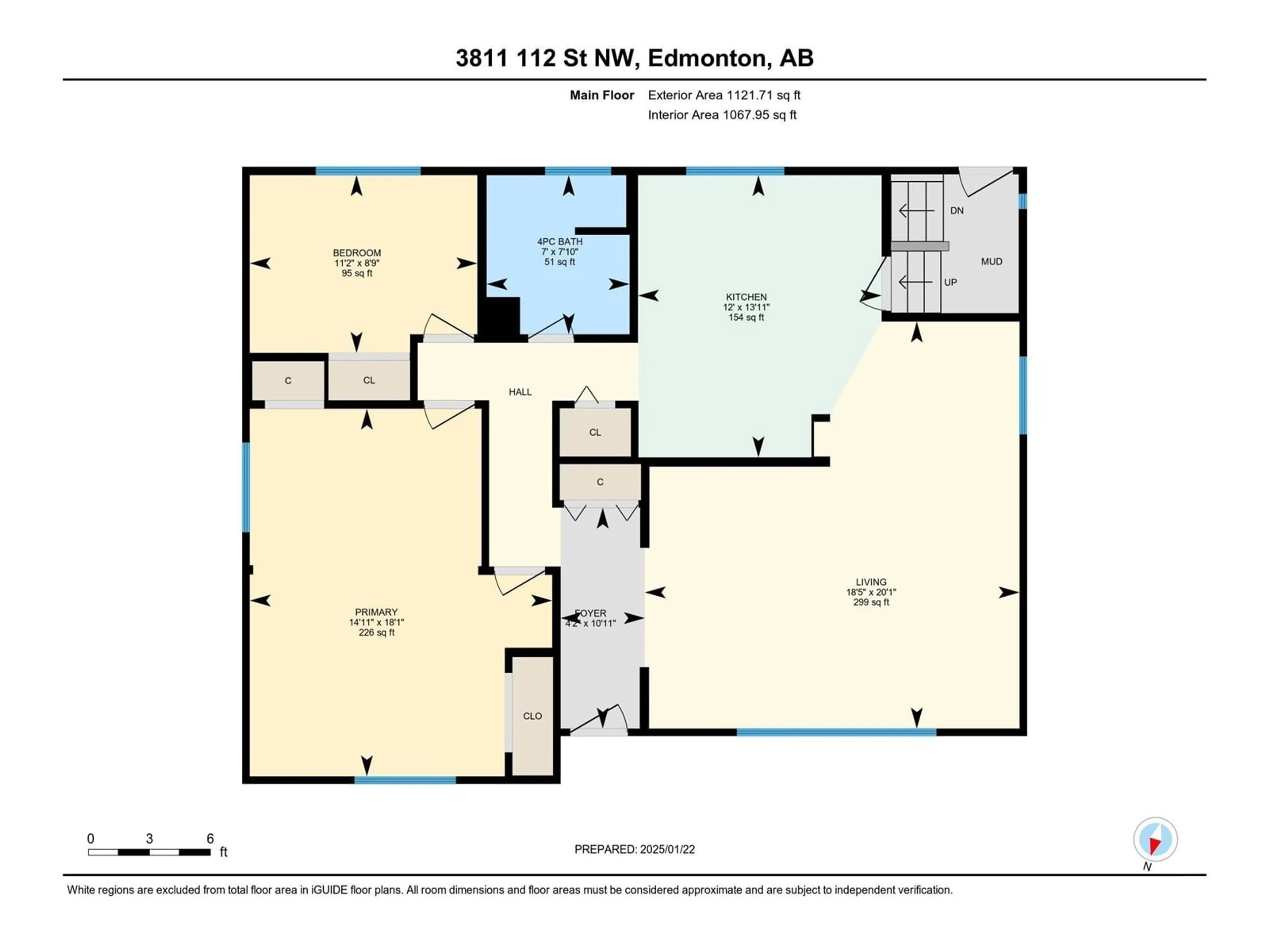 Floor plan for 3811 112 ST NW, Edmonton Alberta T6J1J1