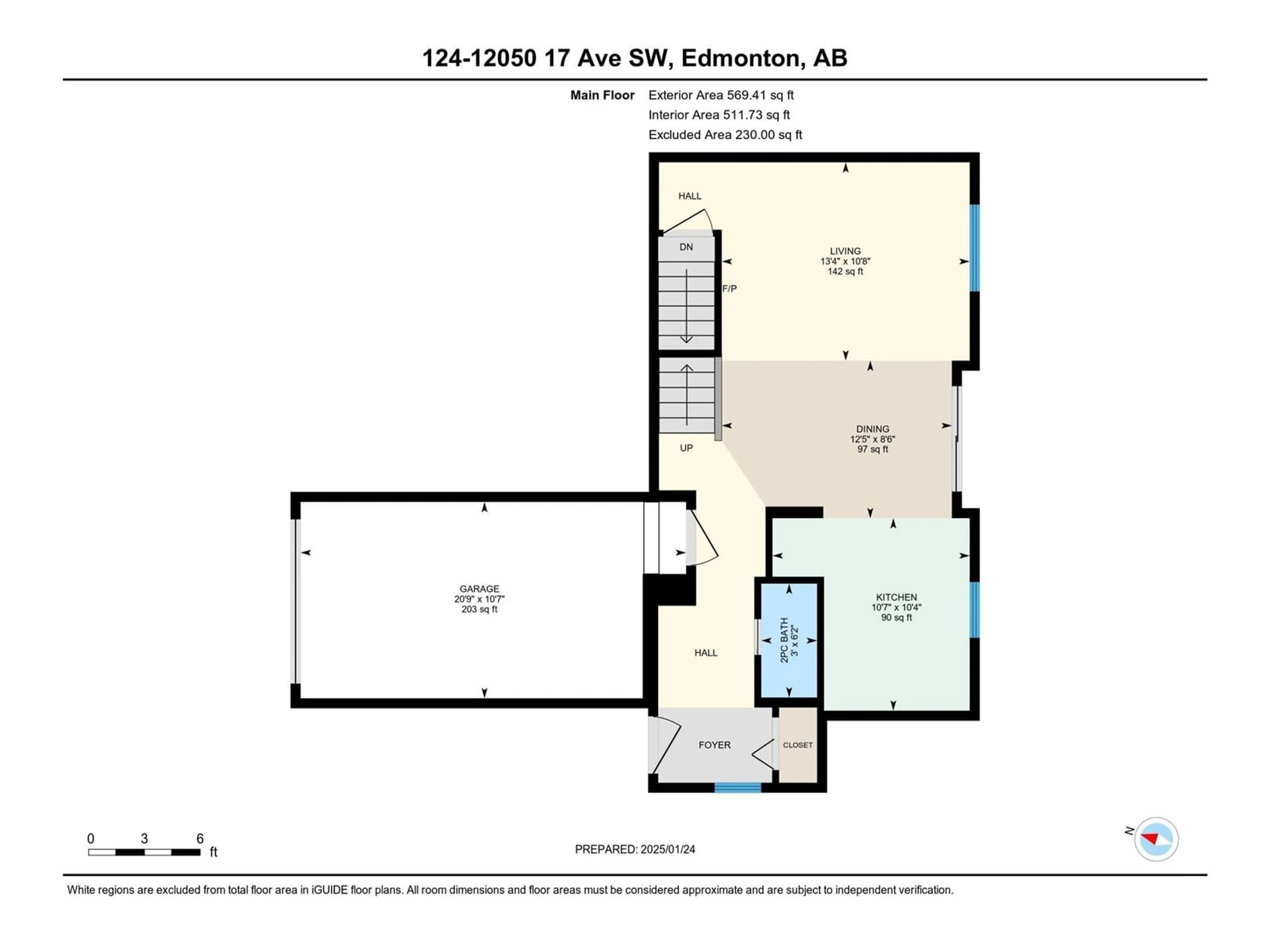 Floor plan for #124 12050 17 AV SW, Edmonton Alberta T6W1X4