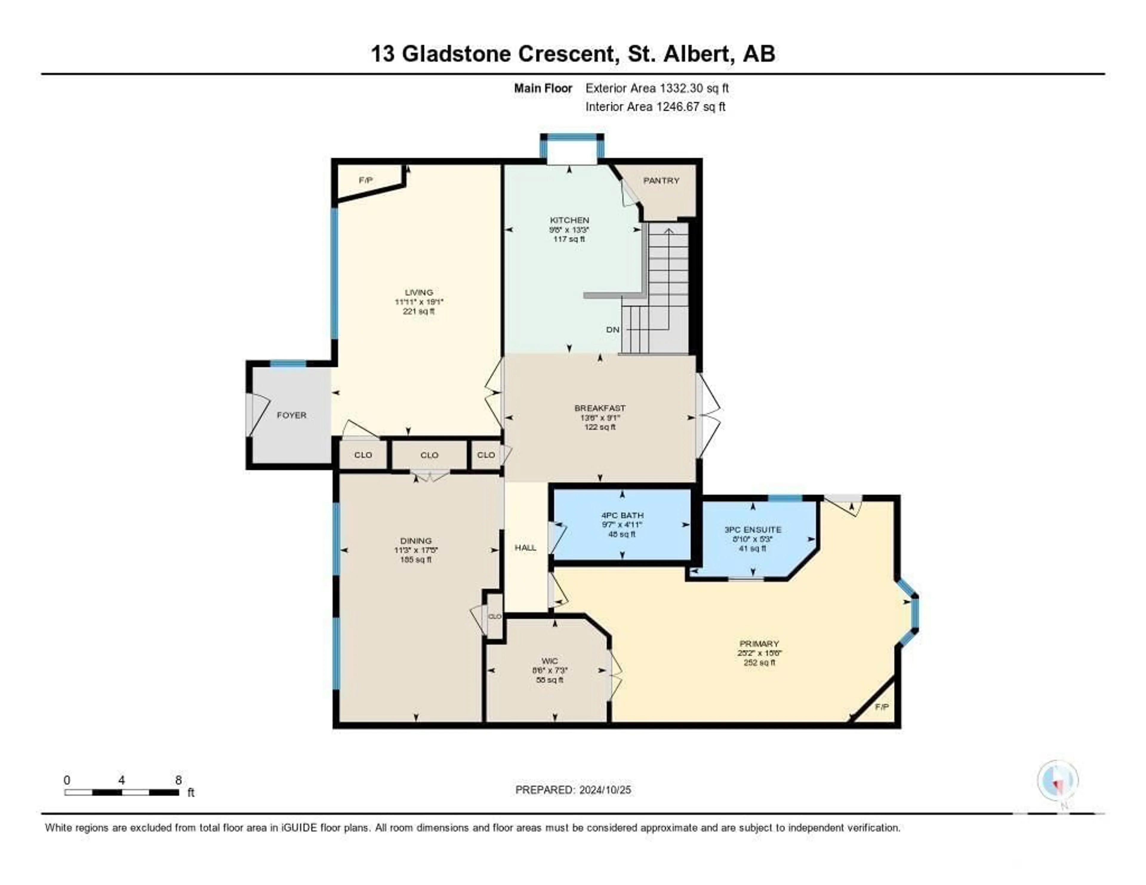 Floor plan for 13 GLADSTONE CR, St. Albert Alberta T8N0W6