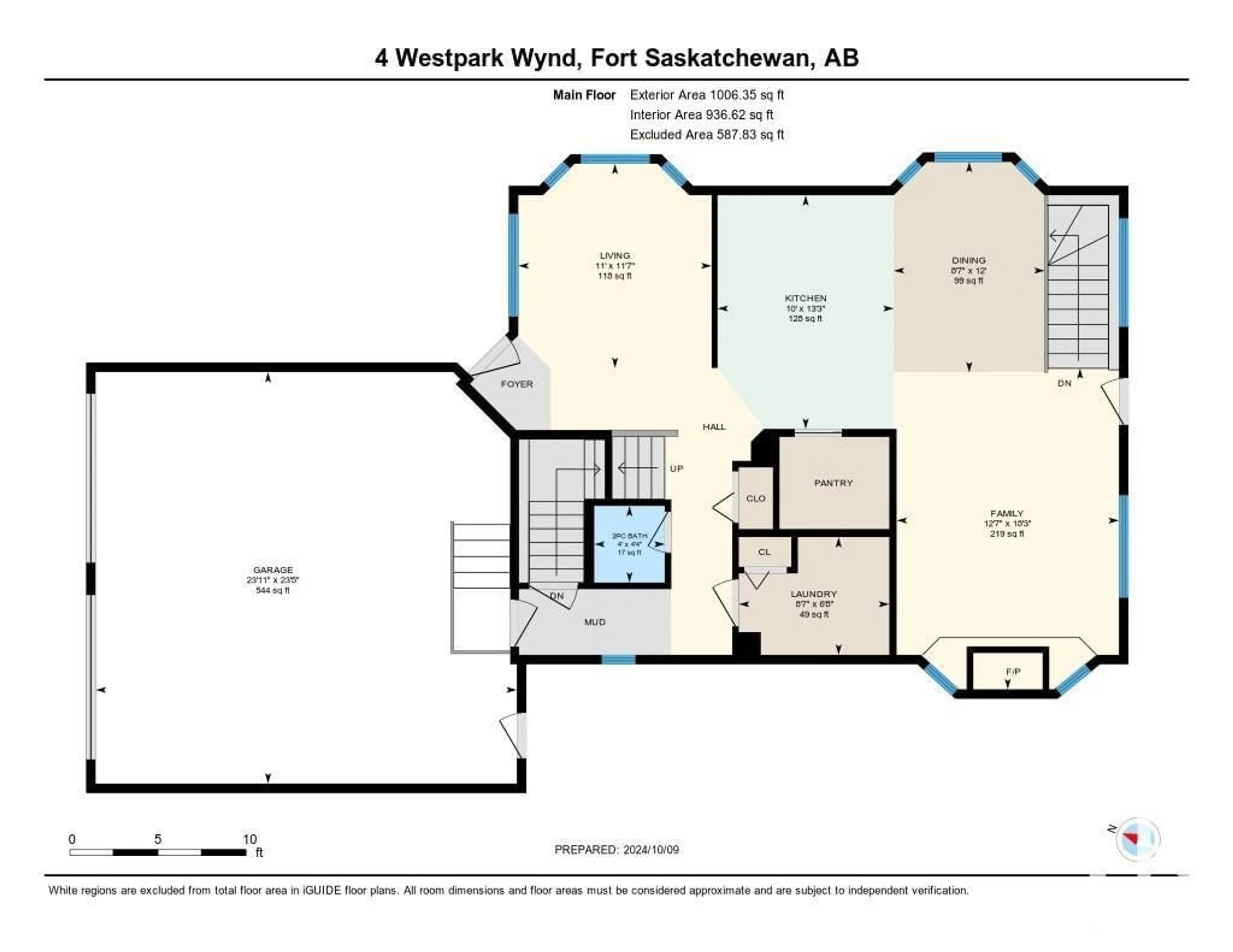 Floor plan for 4 WESTPARK WD, Fort Saskatchewan Alberta T8L4K9