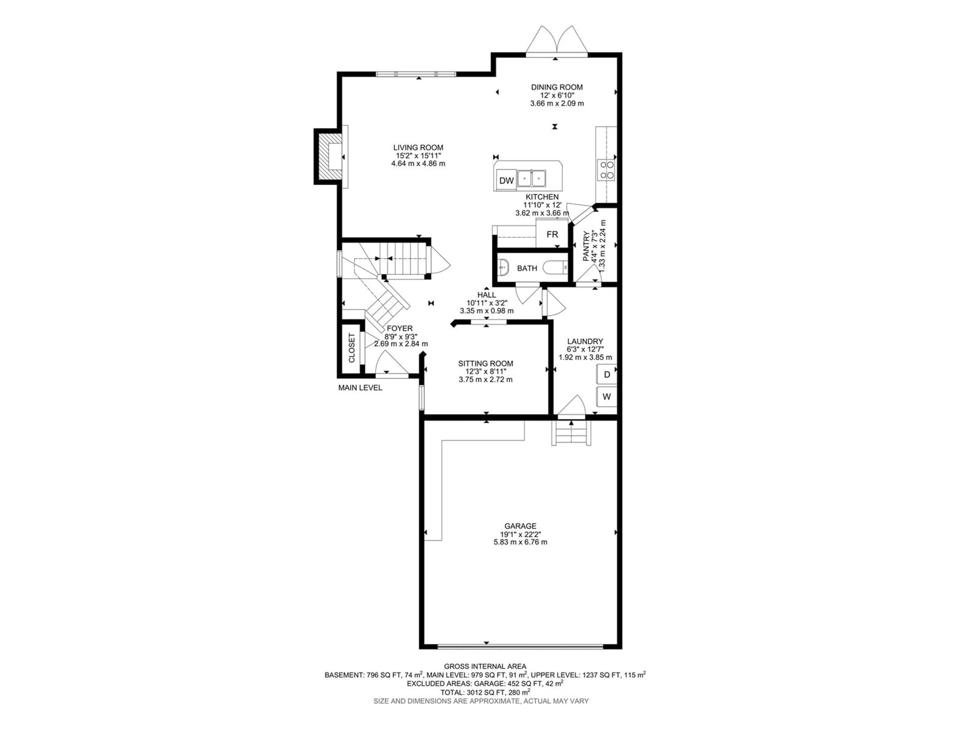 Floor plan for 928 CHAHLEY CR NW, Edmonton Alberta T6M0E2