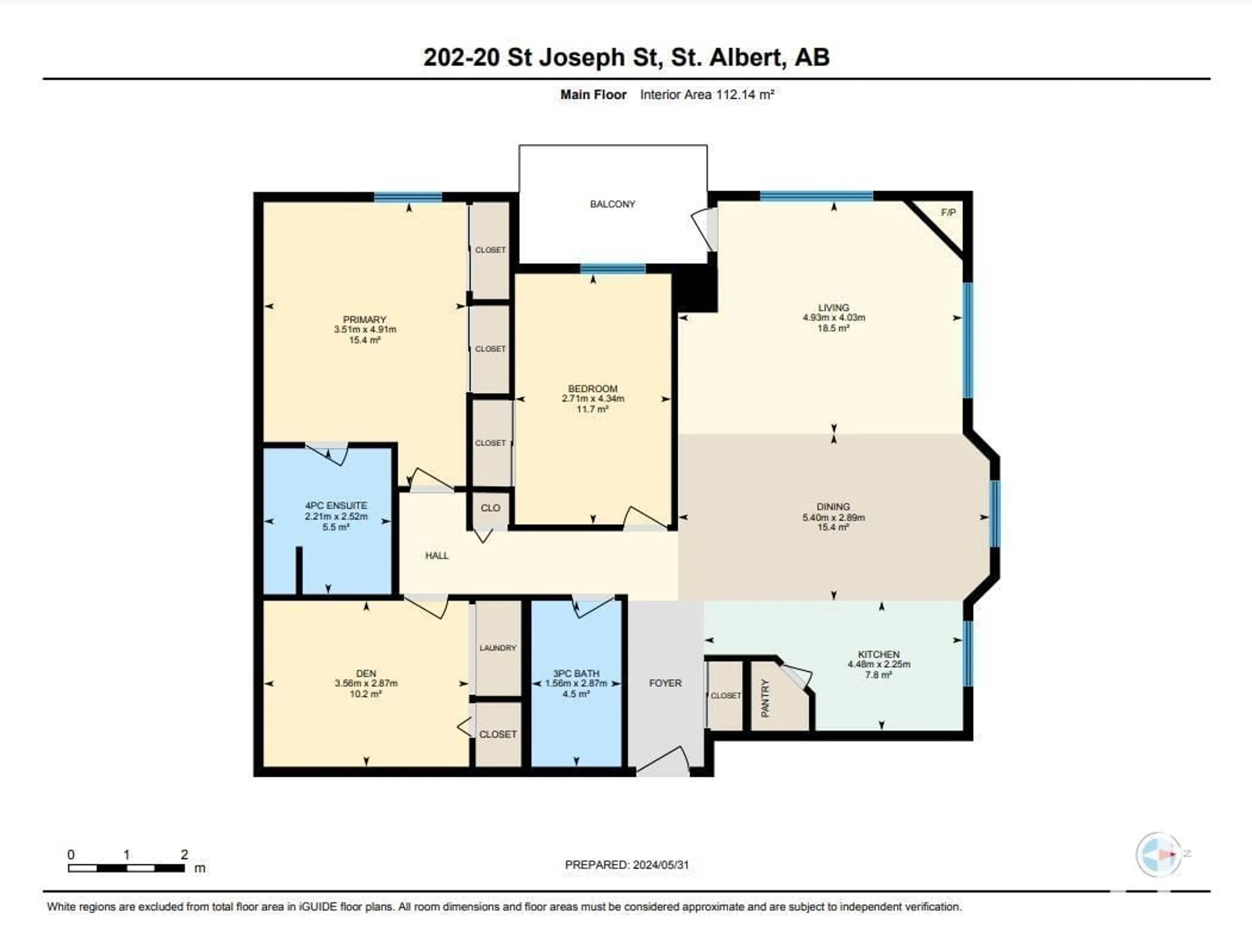 Floor plan for #202 20 St Joseph ST, St. Albert Alberta T8N6M5