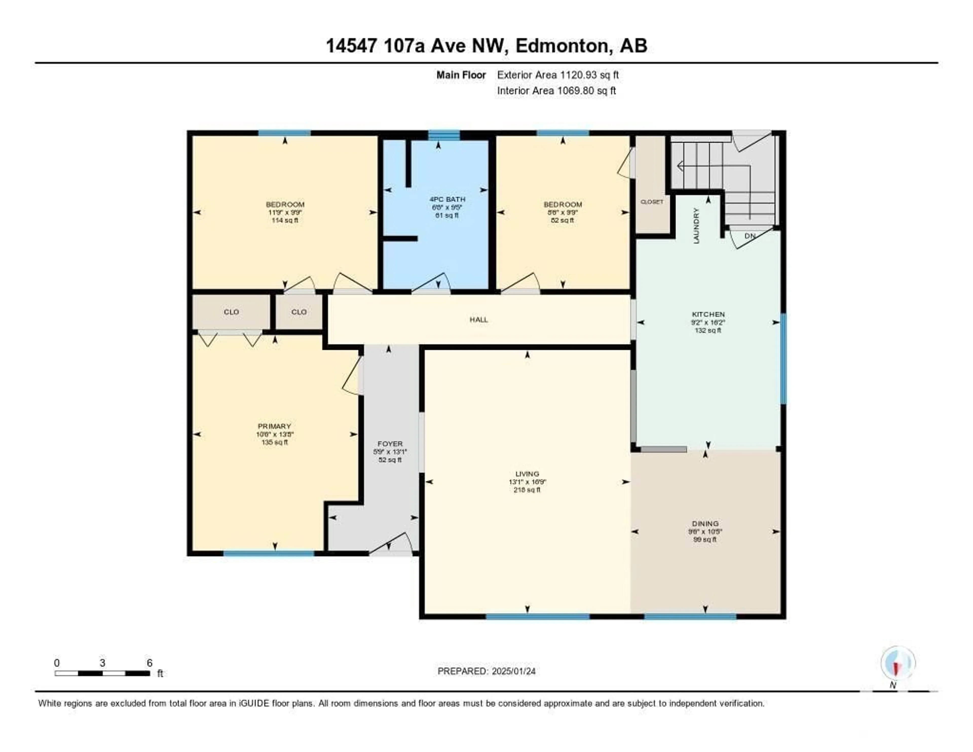 Floor plan for 14547 107a AV NW NW, Edmonton Alberta T5N1G3