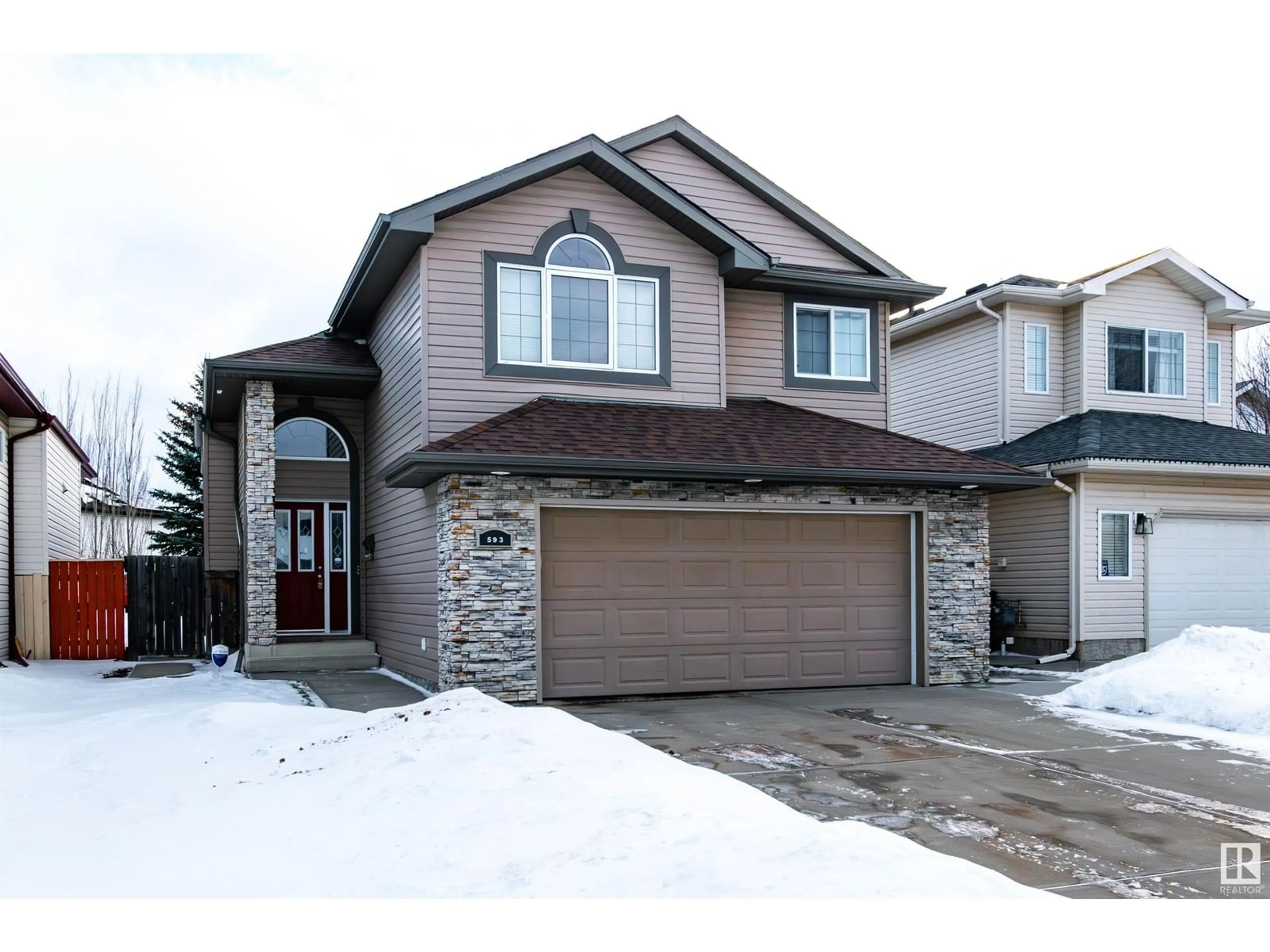 Home with brick exterior material, street for 593 FOXBORO LO, Sherwood Park Alberta T8A0P6