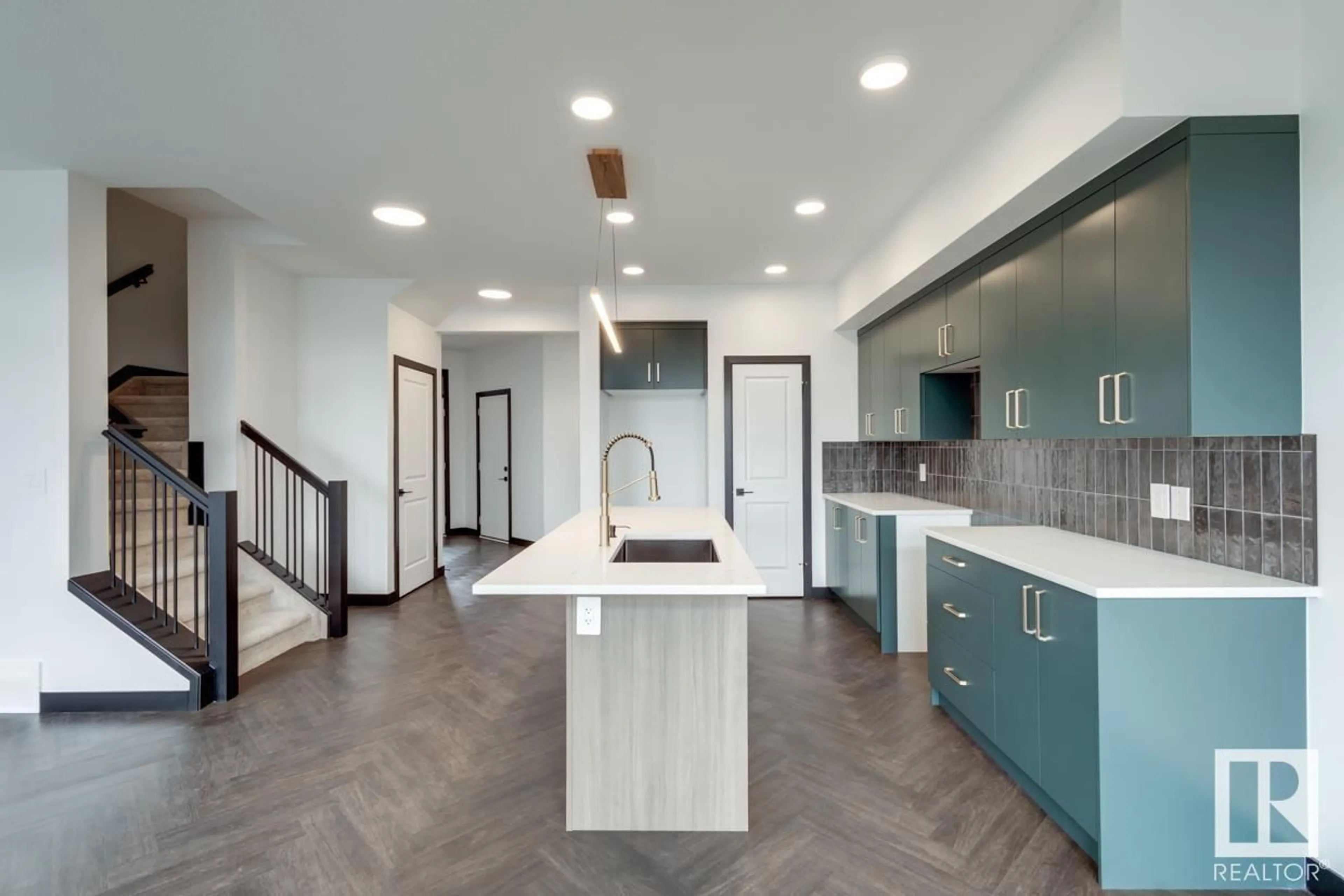 Contemporary kitchen, ceramic/tile floor for 2144 Crossbill LN NW, Edmonton Alberta X0X0X0