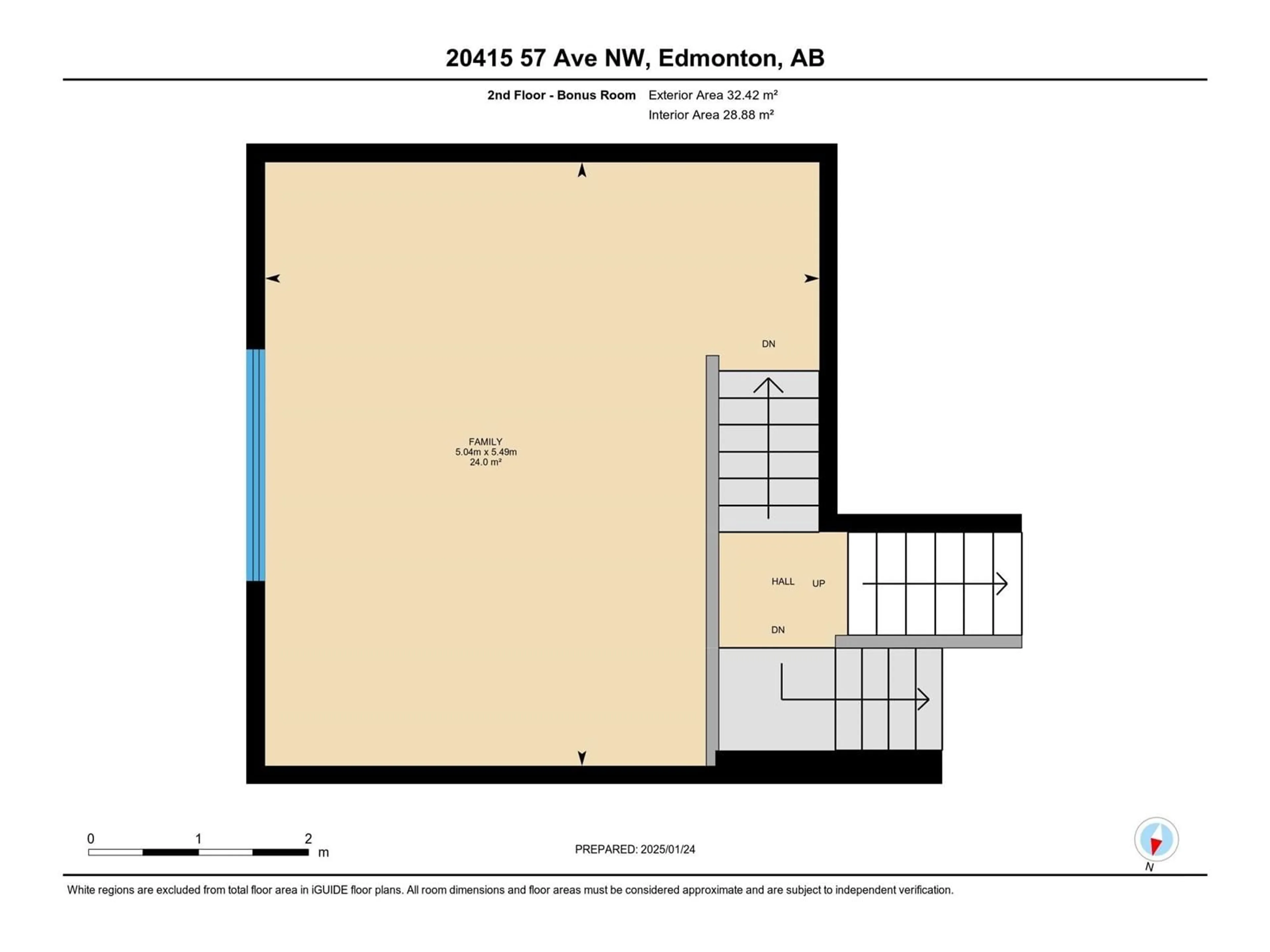 Floor plan for 20415 57 AV NW, Edmonton Alberta T6M0A9