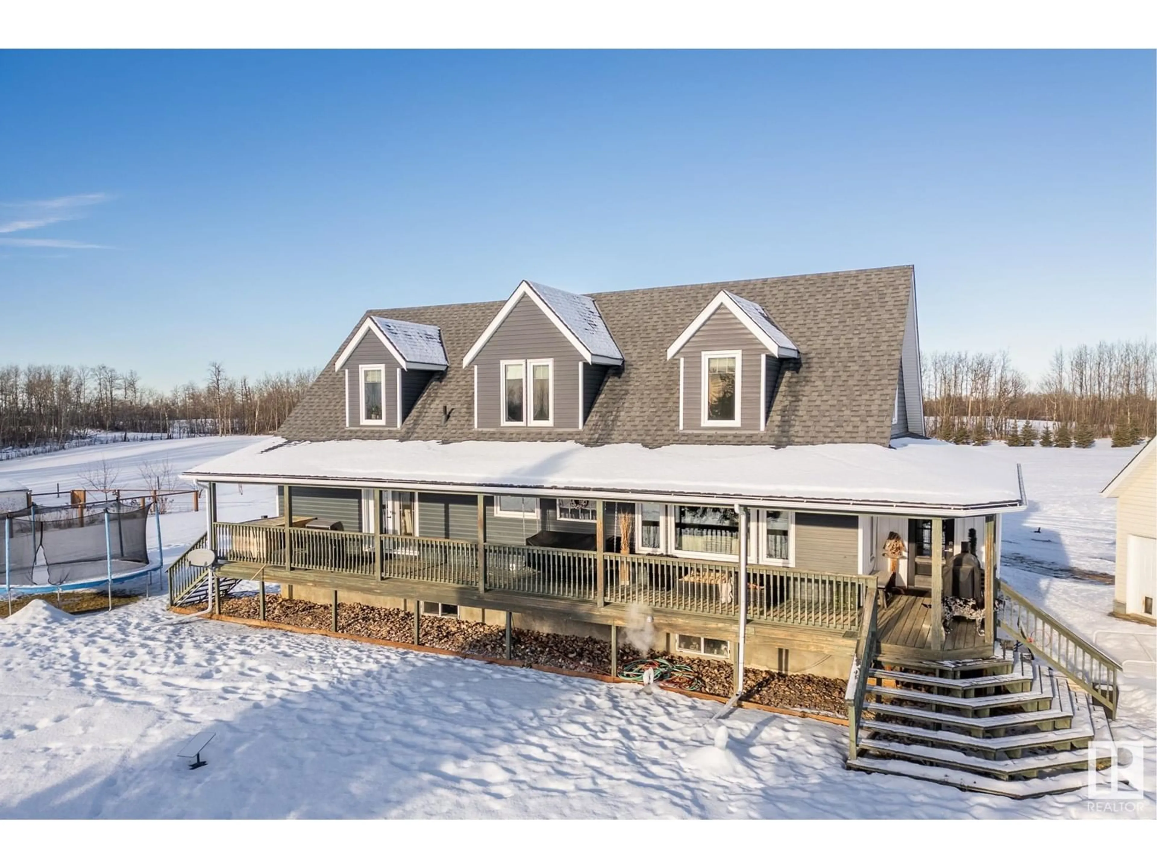 A pic from outside/outdoor area/front of a property/back of a property/a pic from drone, water/lake/river/ocean view for 20335 TWP ROAD 544, Rural Strathcona County Alberta T8L3Z3