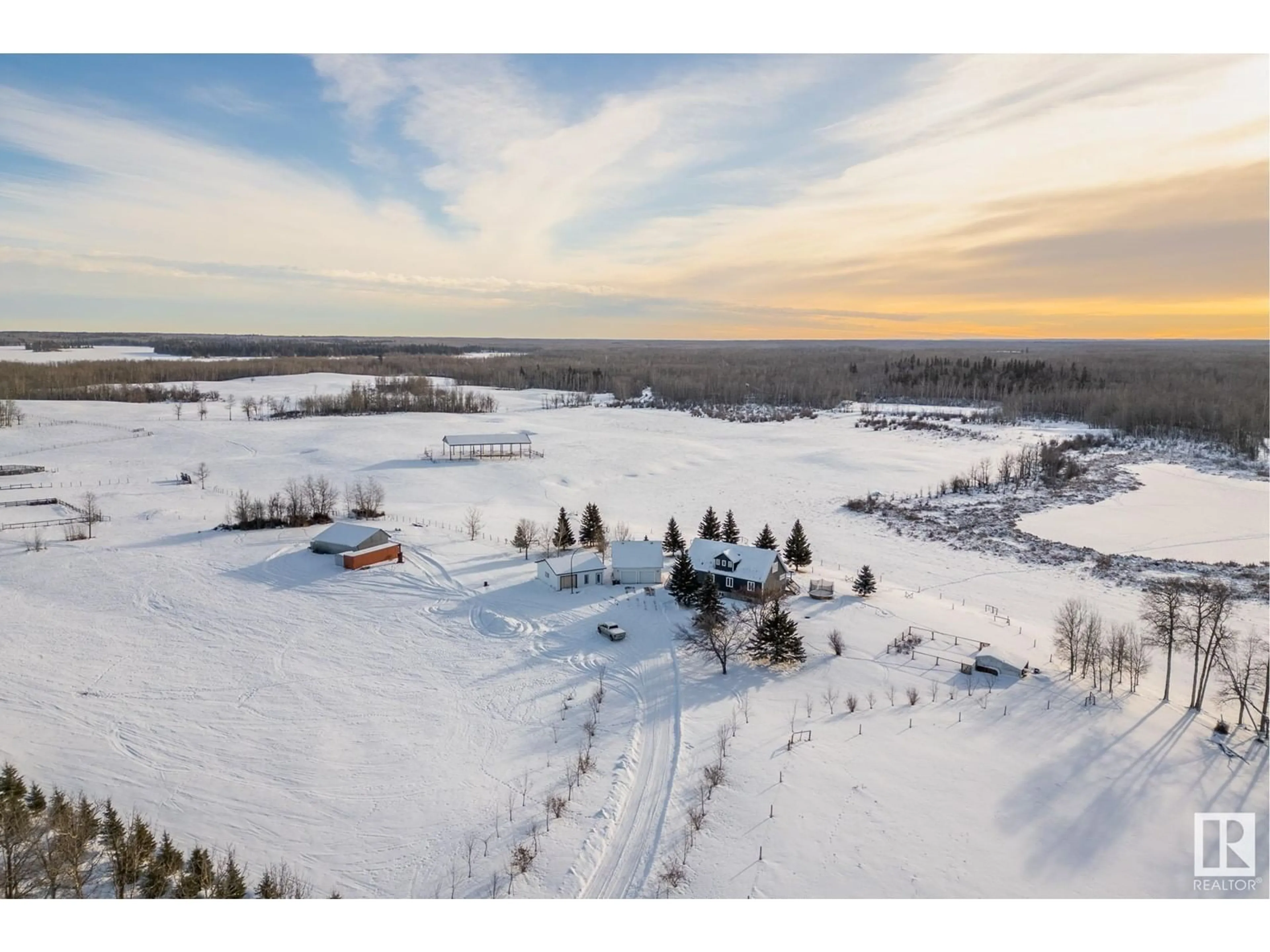 A pic from outside/outdoor area/front of a property/back of a property/a pic from drone, unknown for 20335 TWP ROAD 544, Rural Strathcona County Alberta T8L3Z3