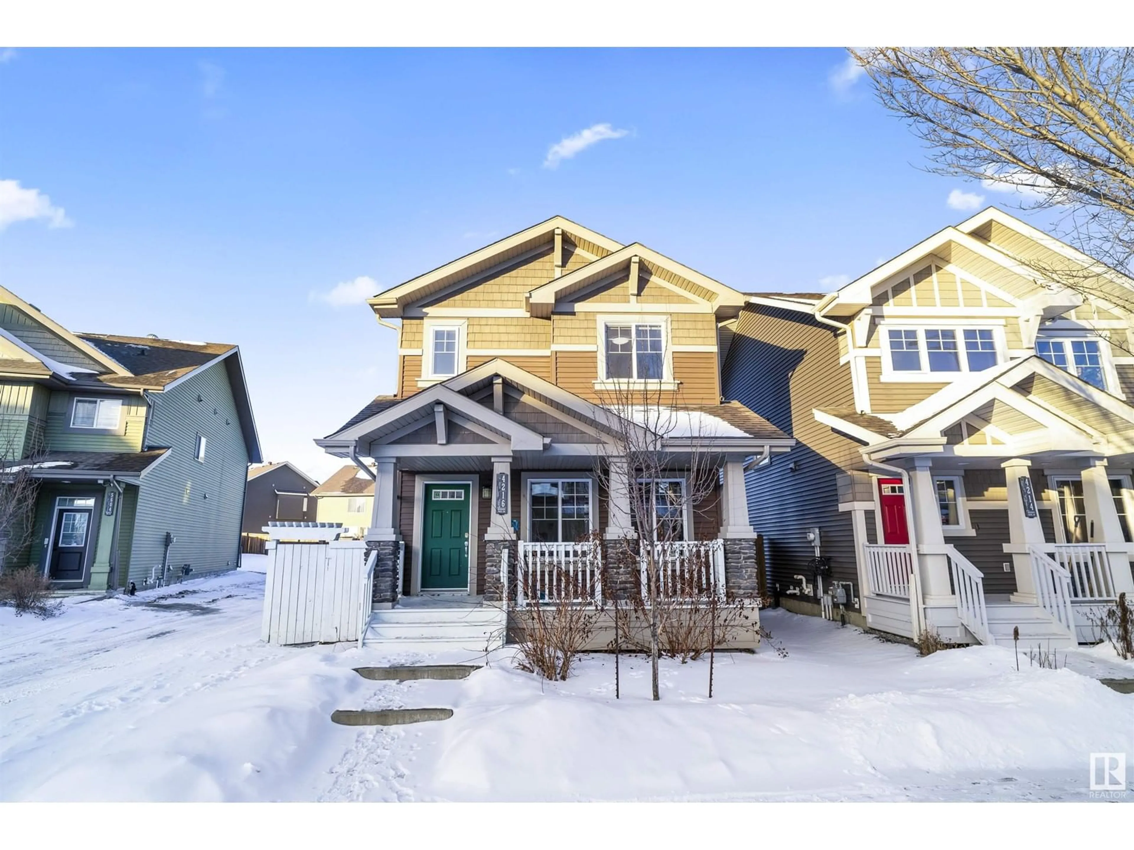 Home with vinyl exterior material, street for 4216 ORCHARDS DR SW, Edmonton Alberta T6X1P1