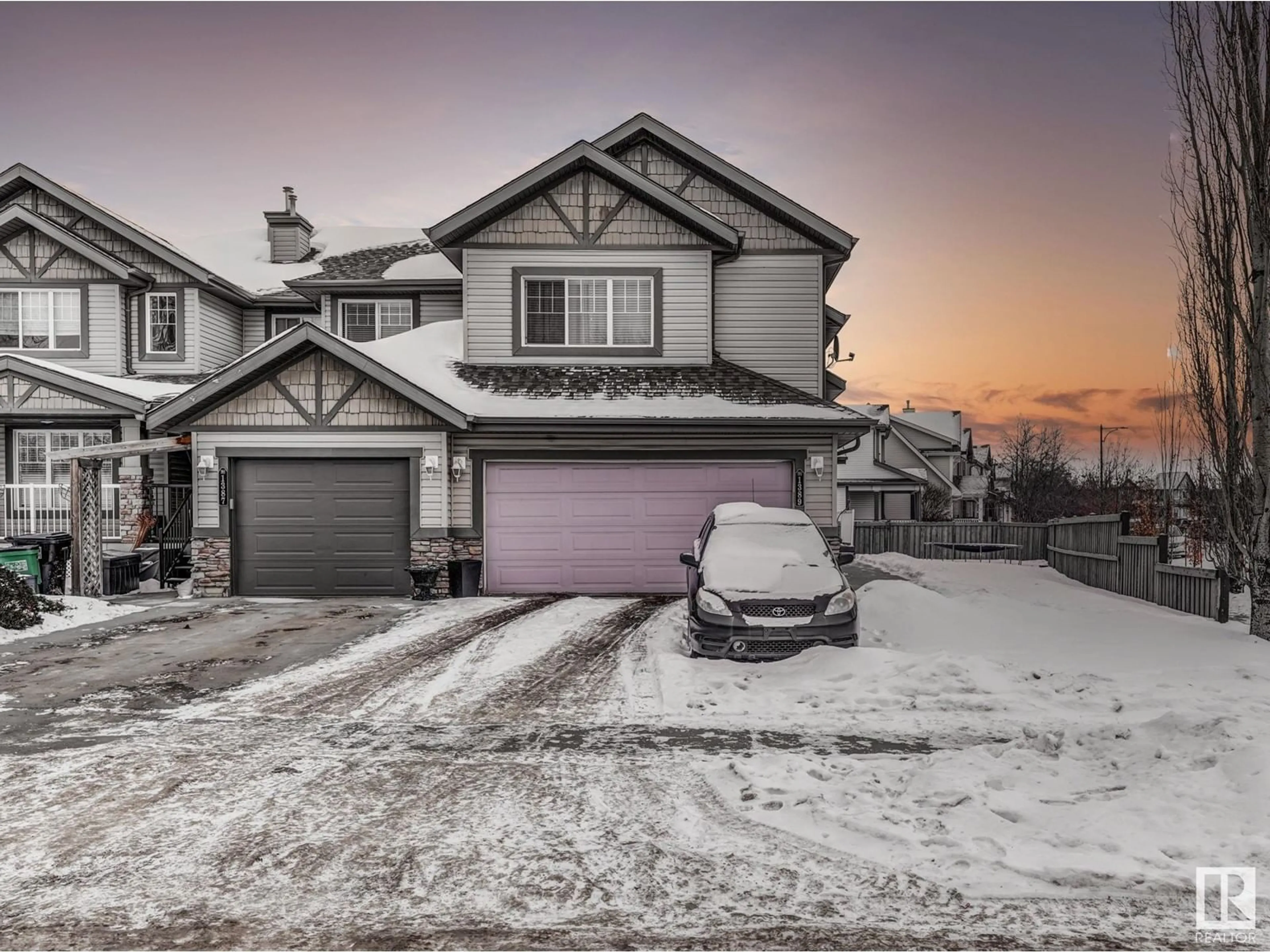 A pic from outside/outdoor area/front of a property/back of a property/a pic from drone, street for 1389 Rutherford Road SW, Edmonton Alberta T6W1T8