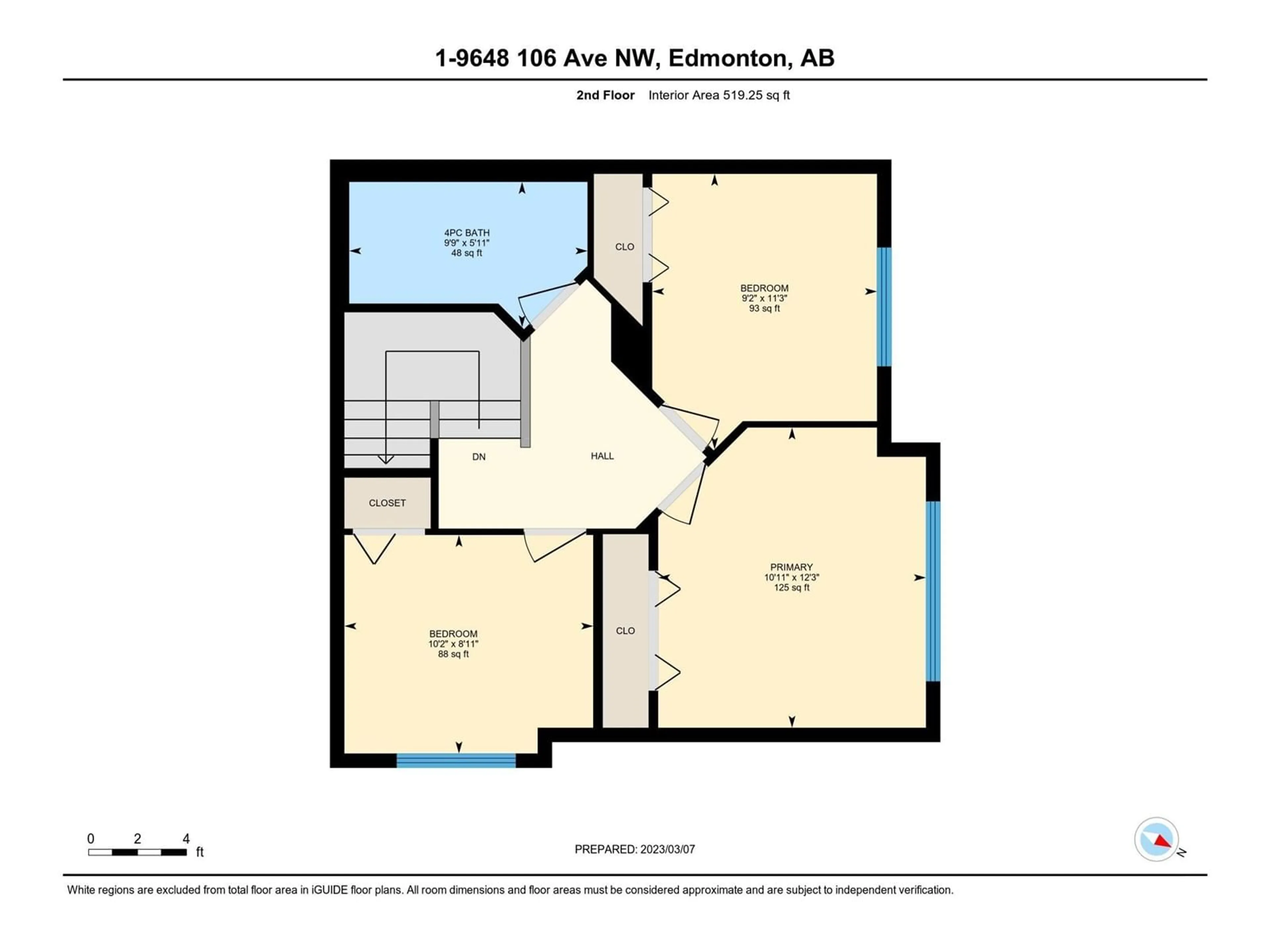 Floor plan for 9648 106 AV NW, Edmonton Alberta T5H0N4