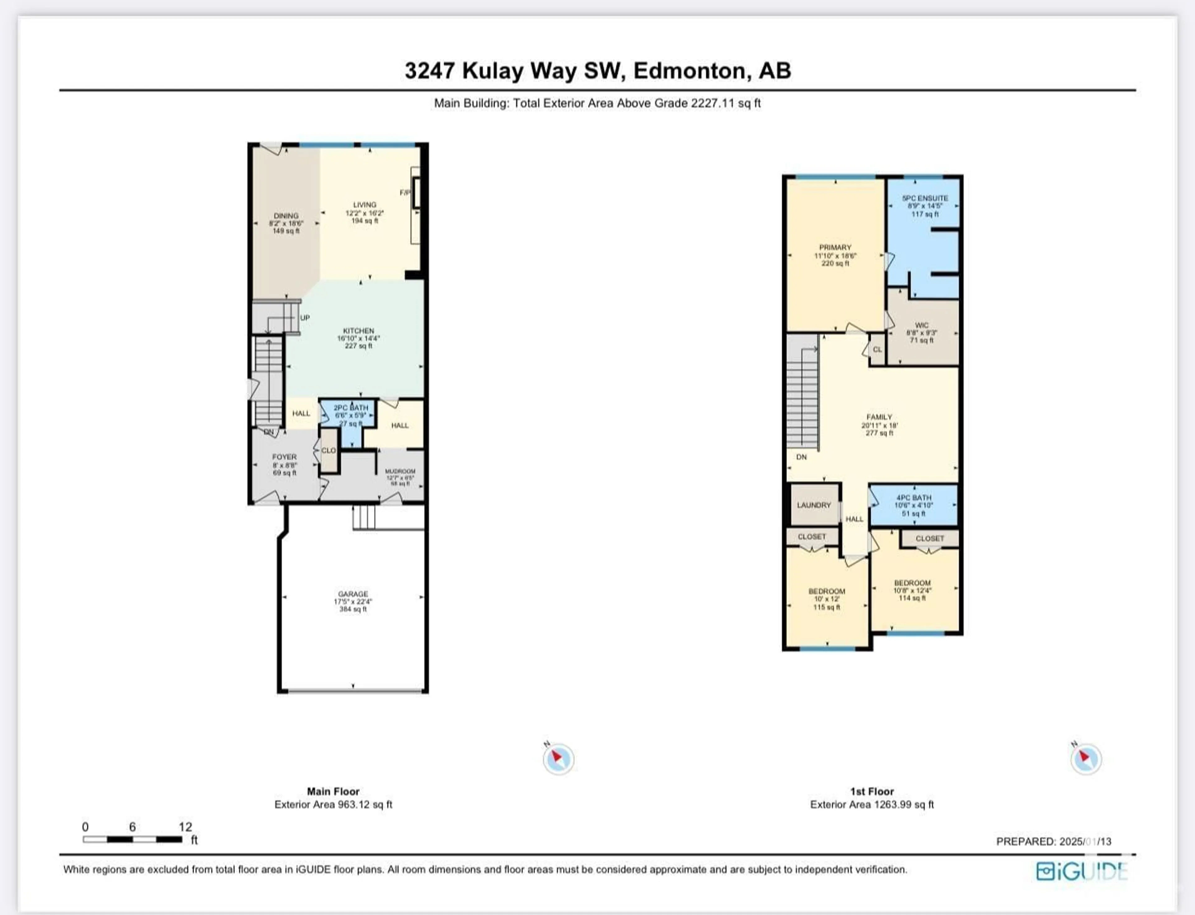 Floor plan for 3247 KULAY WY SW, Edmonton Alberta T6W5B5