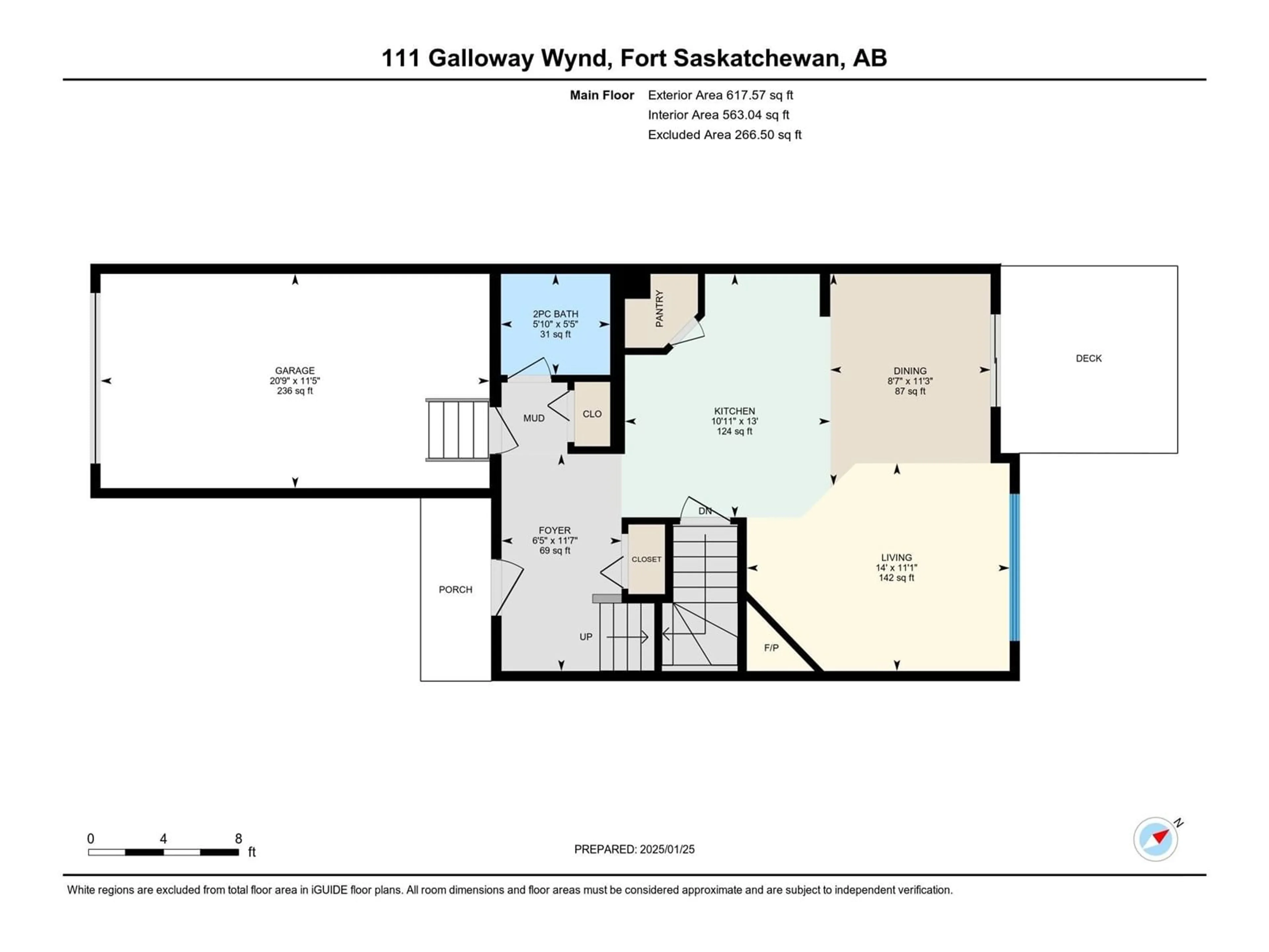 Floor plan for 111 Galloway WD, Fort Saskatchewan Alberta T8L0B9