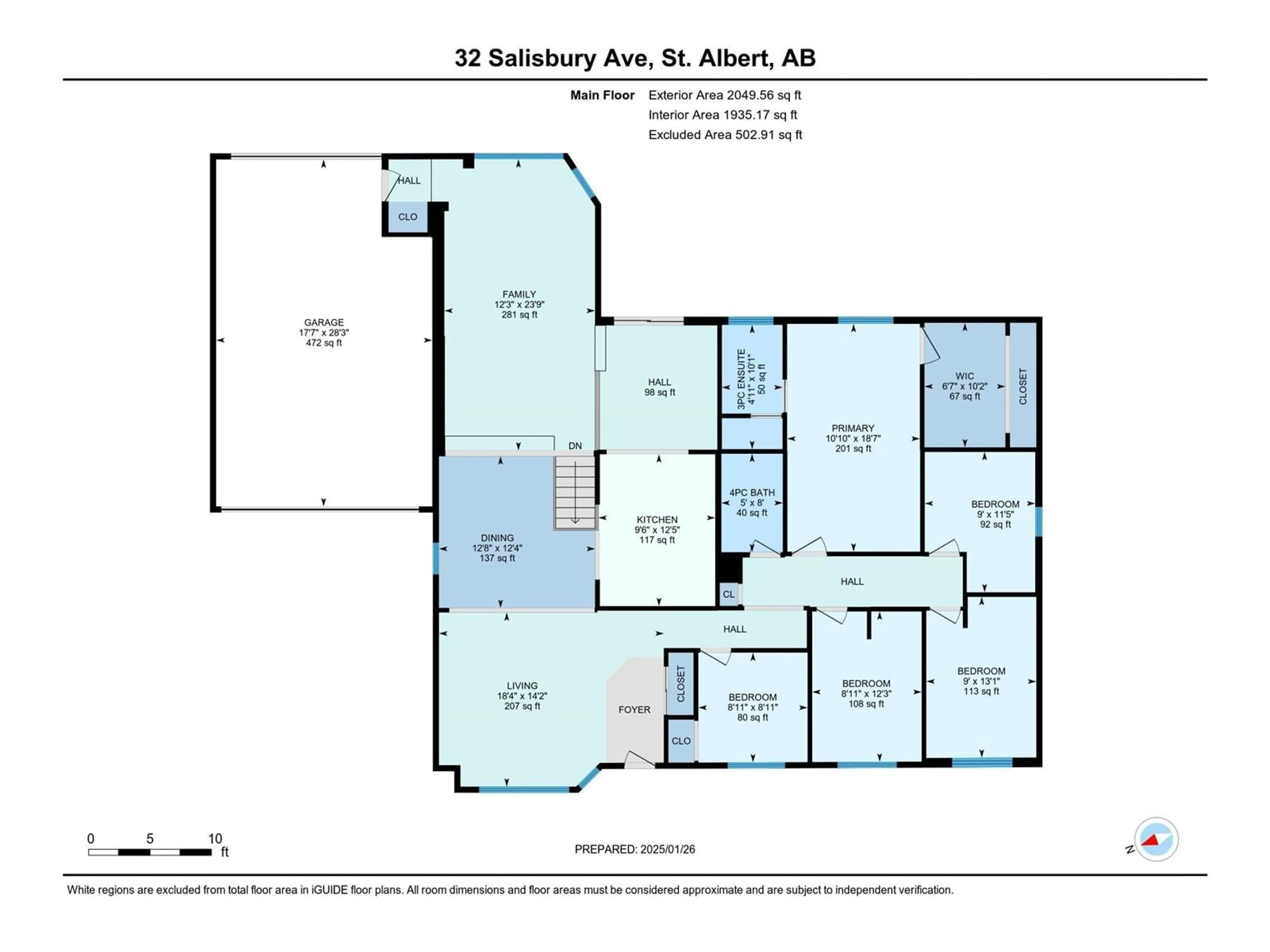 Floor plan for 32 Salisbury AV, St. Albert Alberta T8N0L9