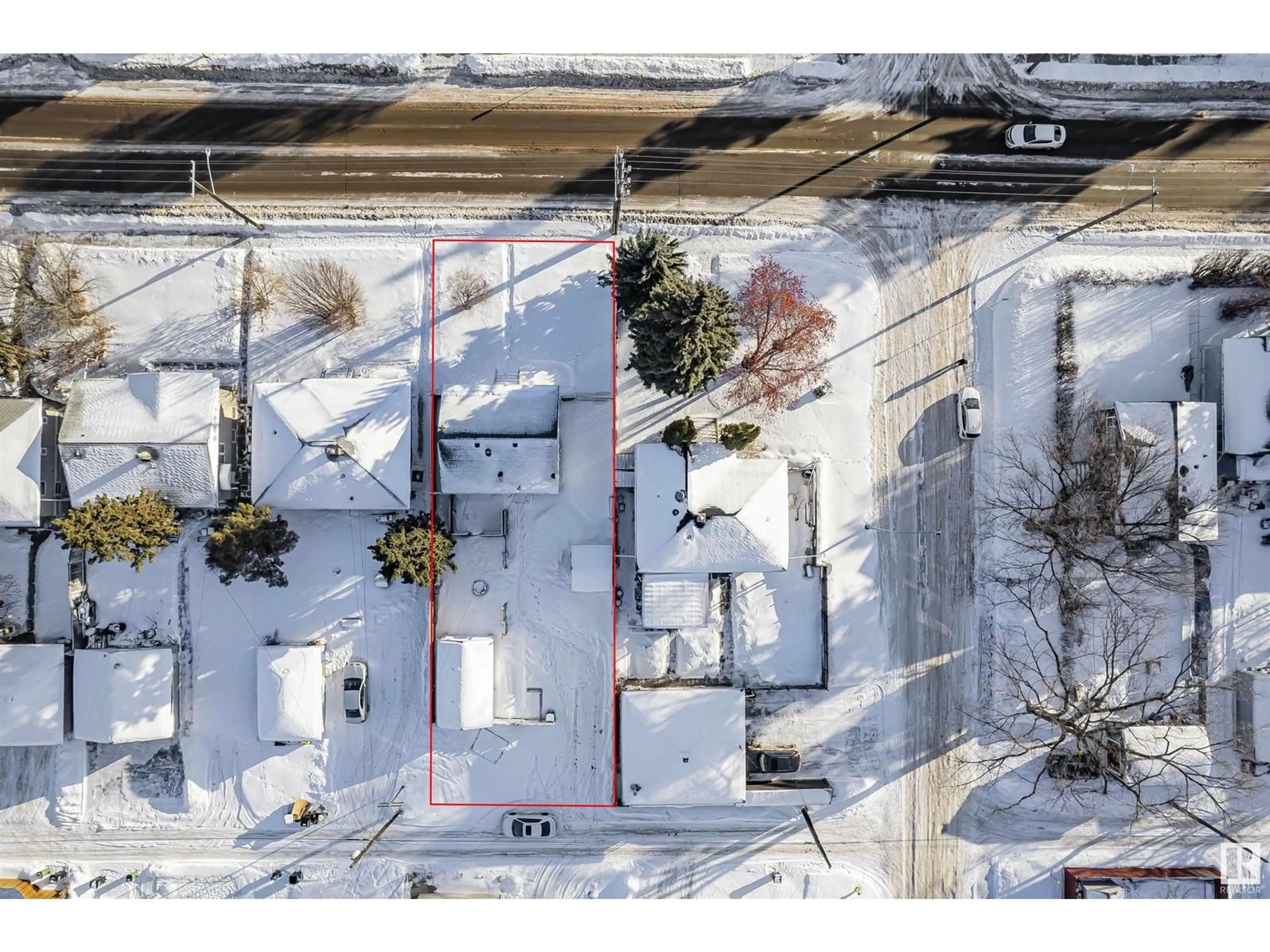 A pic from outside/outdoor area/front of a property/back of a property/a pic from drone, city buildings view from balcony for 11906 50 street NW, Edmonton Alberta T5W3C2