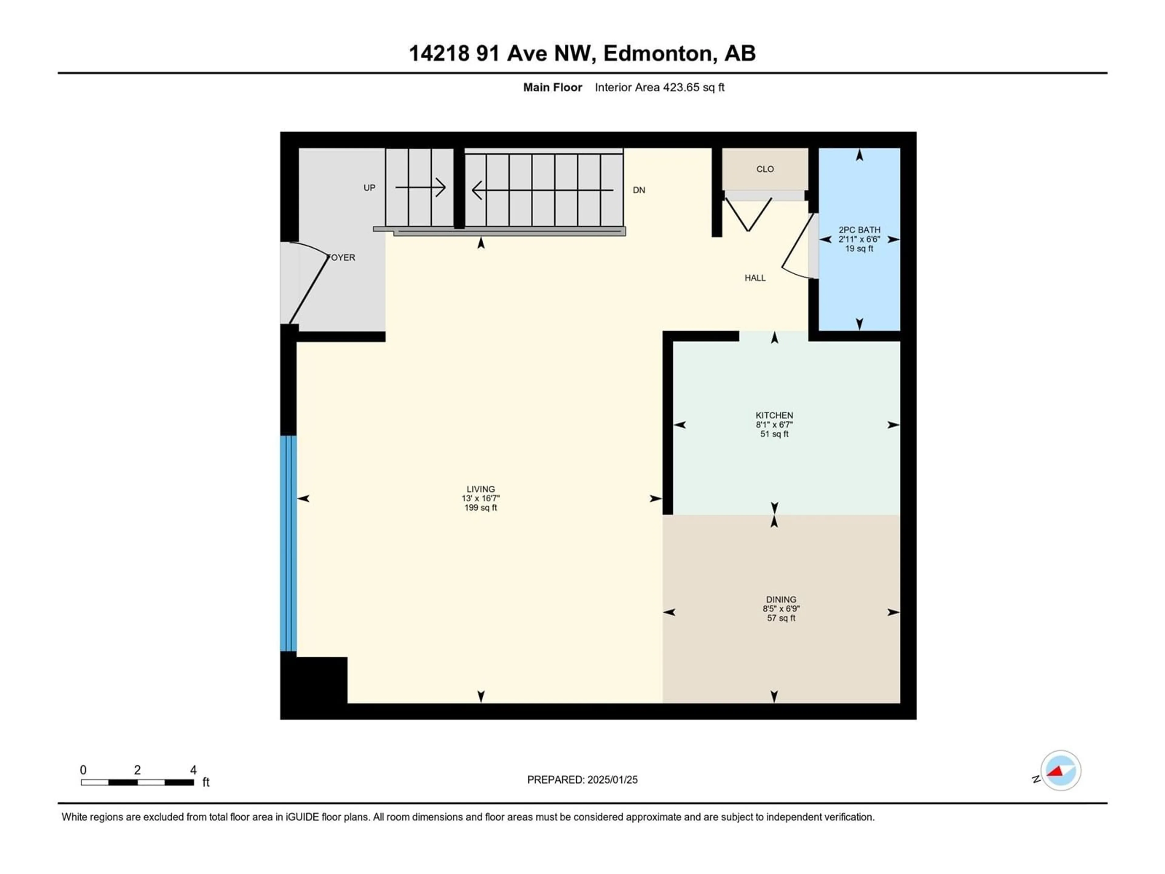 Floor plan for 14218 91 AV NW, Edmonton Alberta T5R4Y4