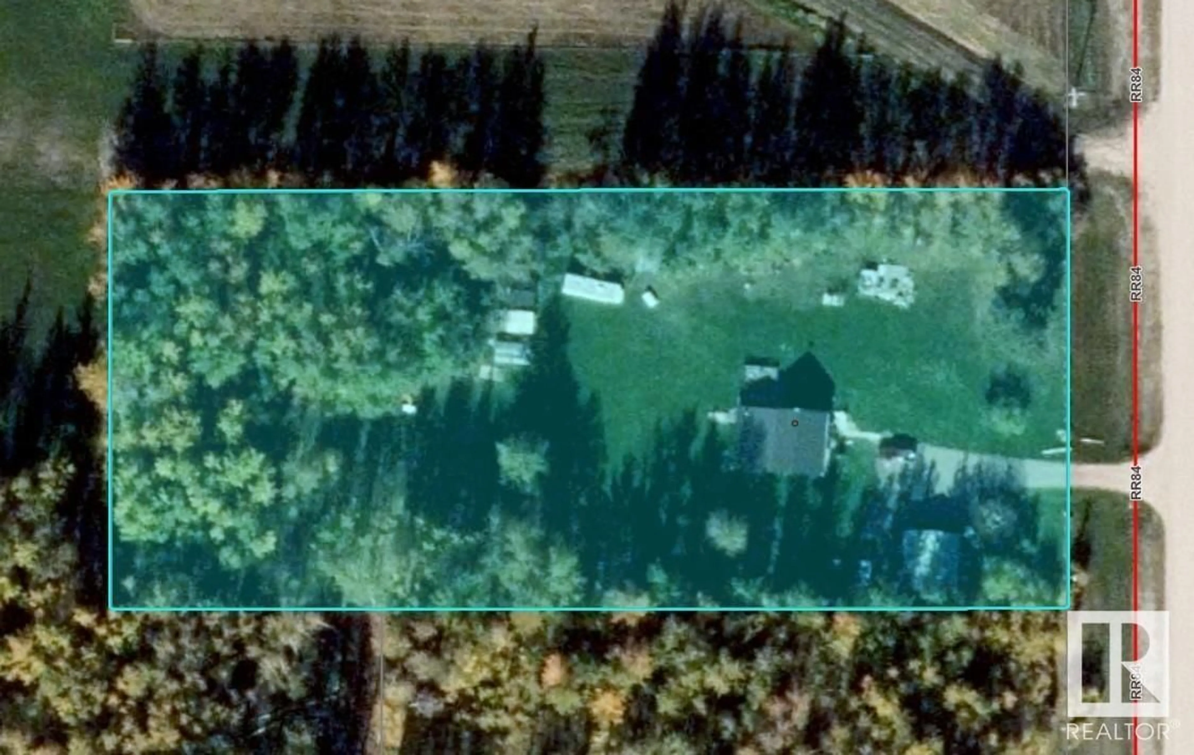A pic from outside/outdoor area/front of a property/back of a property/a pic from drone, forest/trees view for 48312 RGE ROAD 84, Rural Brazeau County Alberta T7A2A1