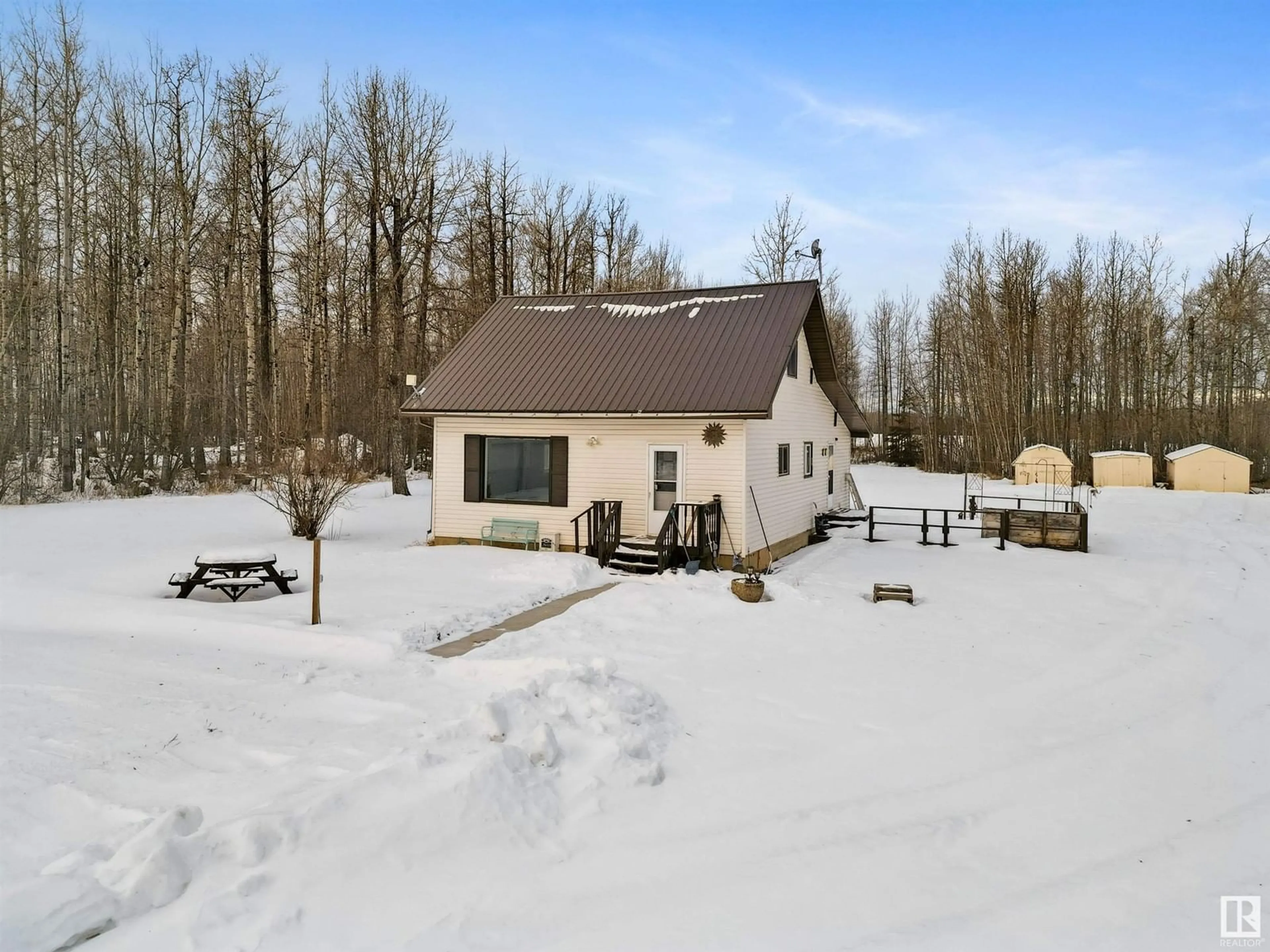 A pic from outside/outdoor area/front of a property/back of a property/a pic from drone, unknown for 48312 RGE ROAD 84, Rural Brazeau County Alberta T7A2A1