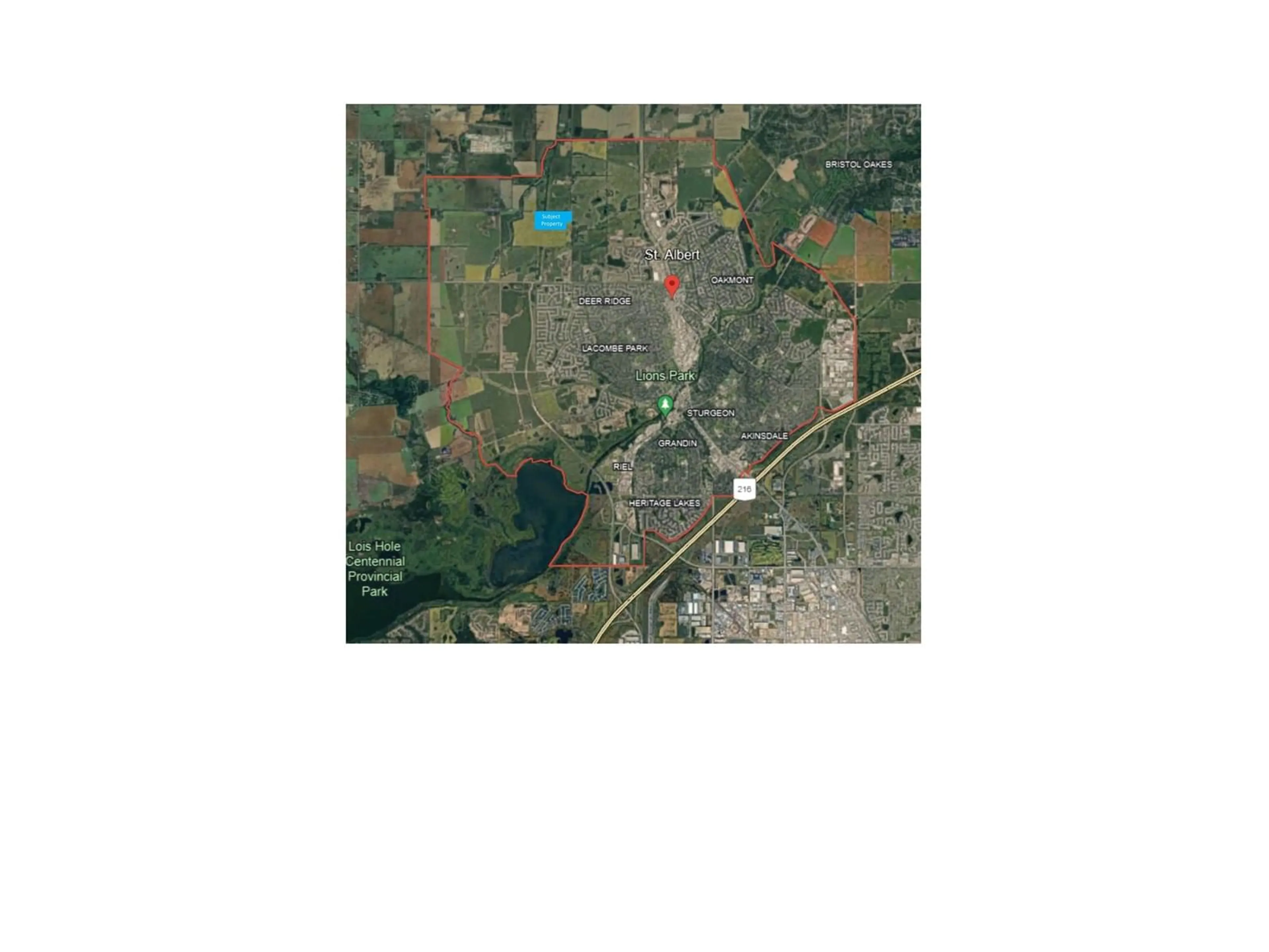 A pic from outside/outdoor area/front of a property/back of a property/a pic from drone, mountain view for 54230 RR 255, St. Albert Alberta T8T0T6